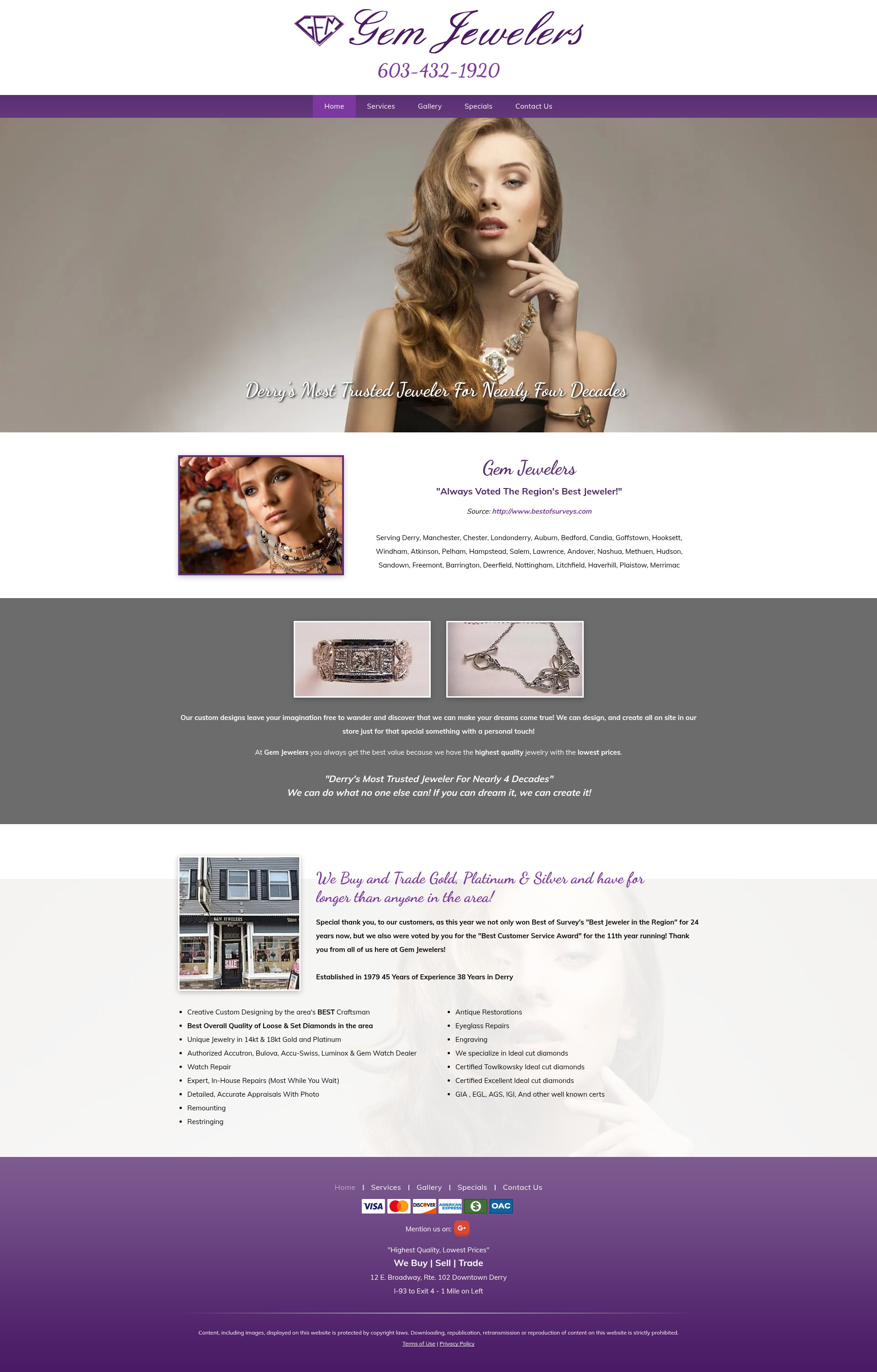 Screenshot of gem-jewelers.com