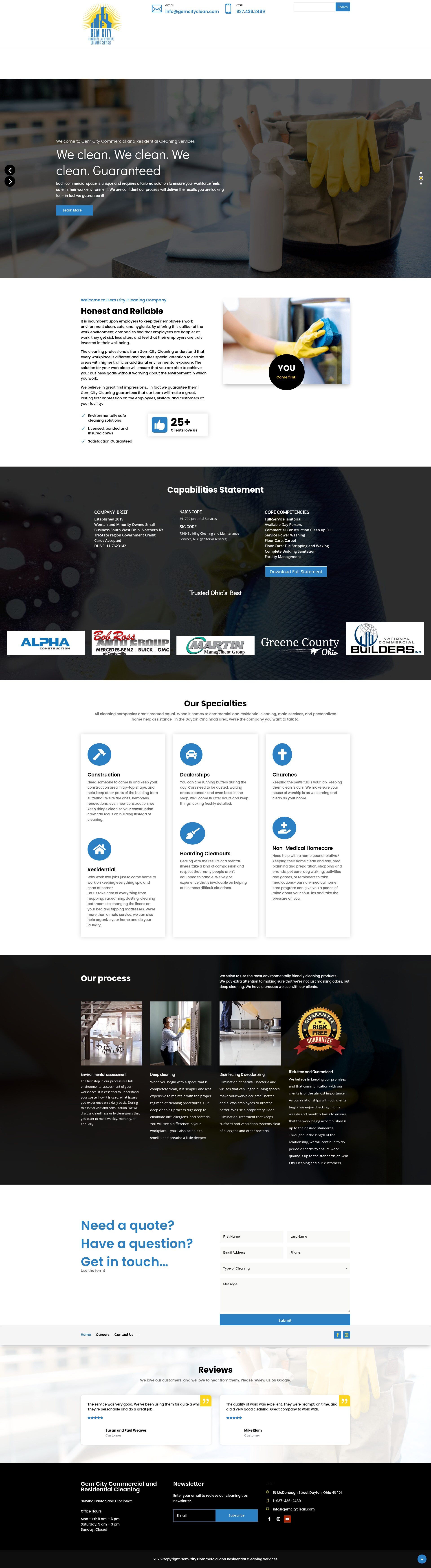 Screenshot of gemcityclean.com