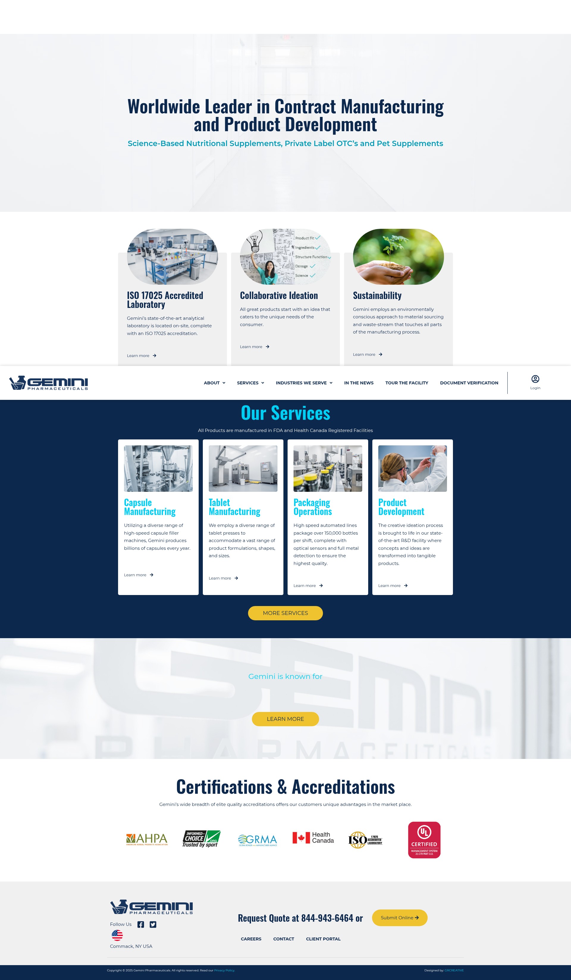 Screenshot of geminipharm.com