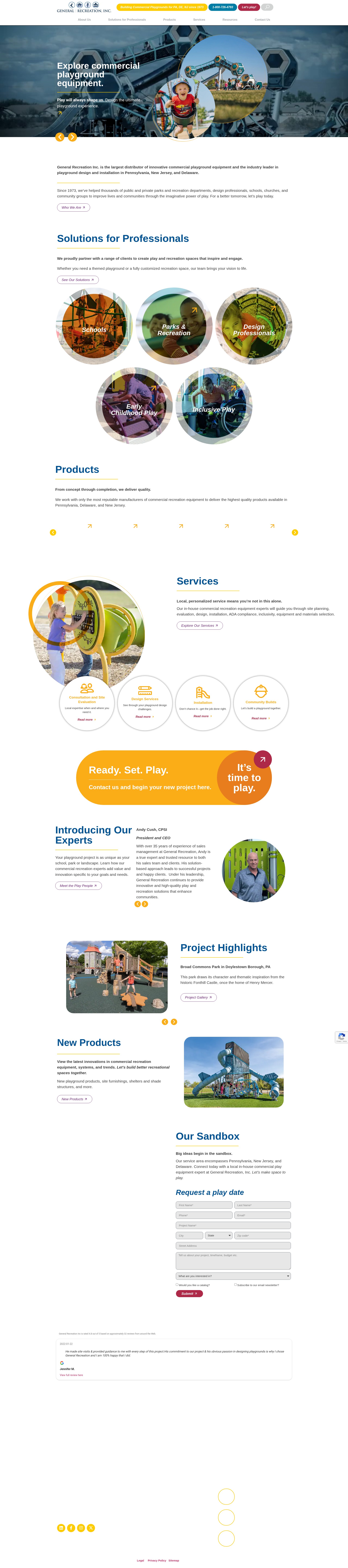 Screenshot of generalrecreationinc.com