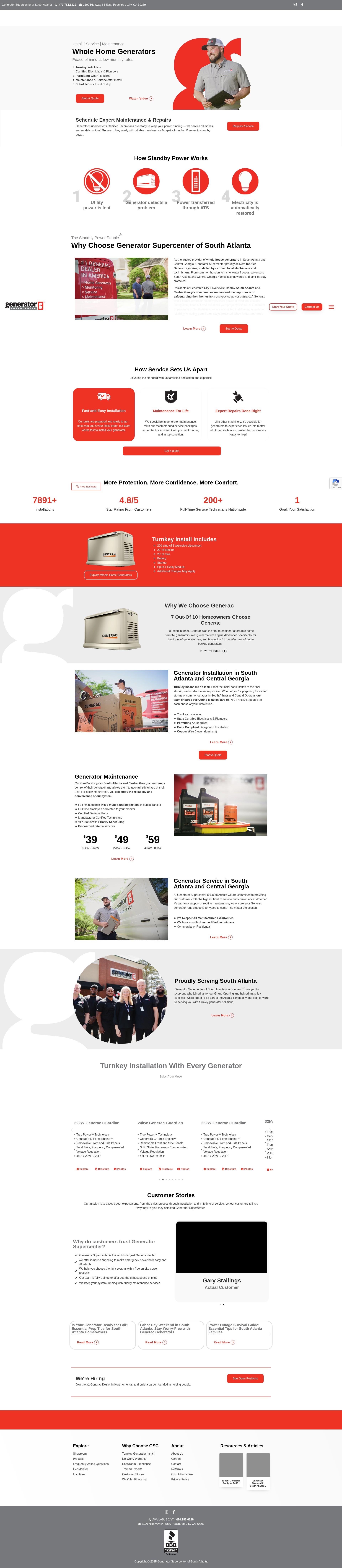Screenshot of generatorsupercenterofsouthatl.com