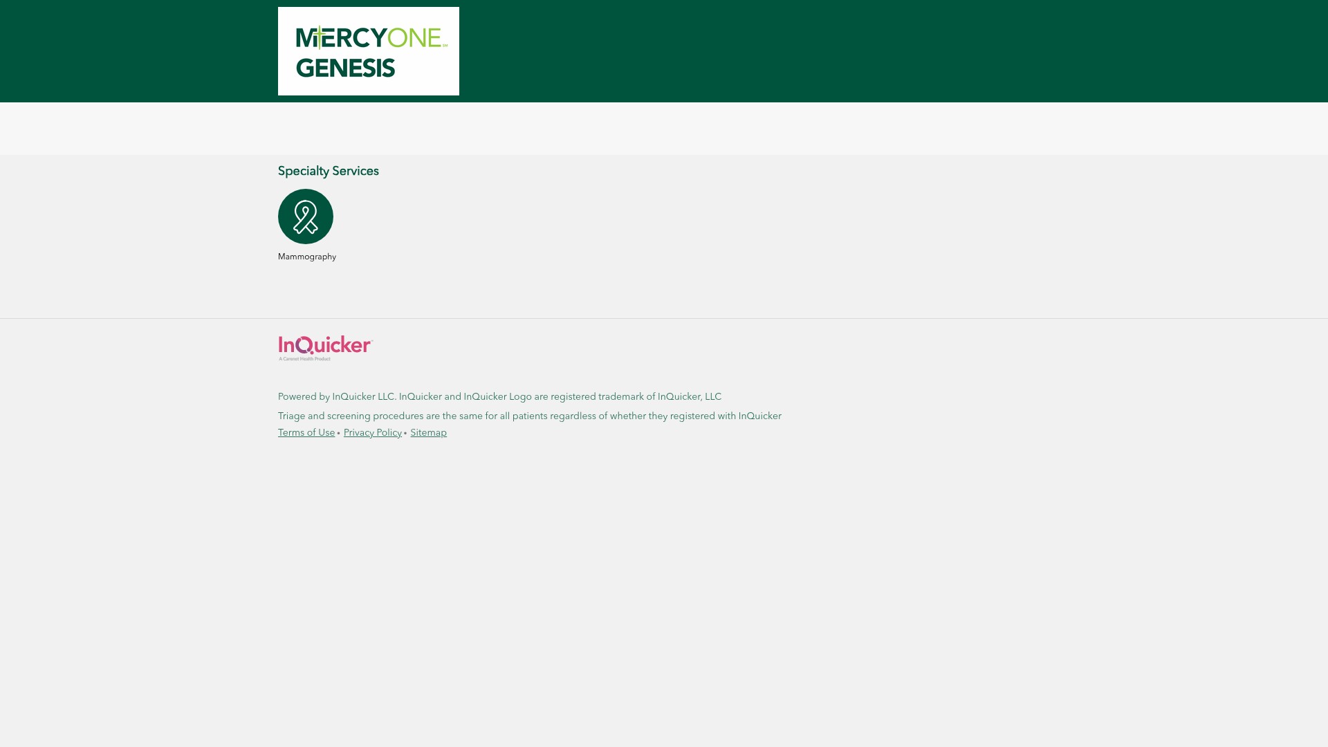 Screenshot of genesis-medical-center-genesis-imaging.inquicker.com