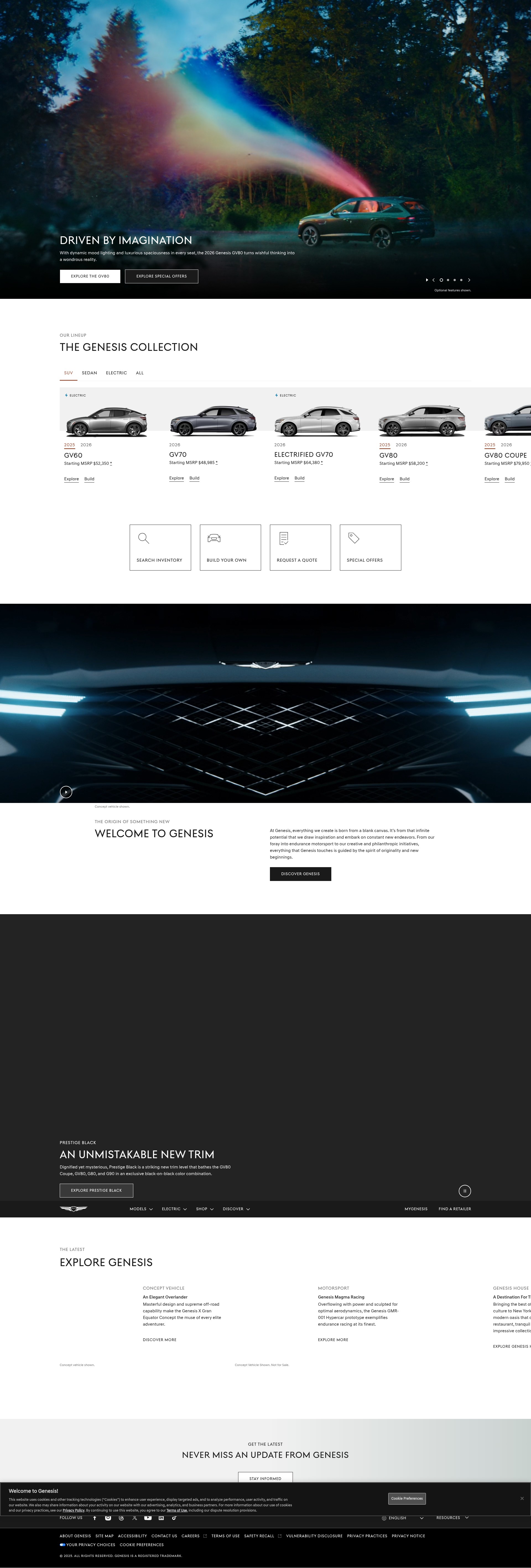 Screenshot of genesis.com