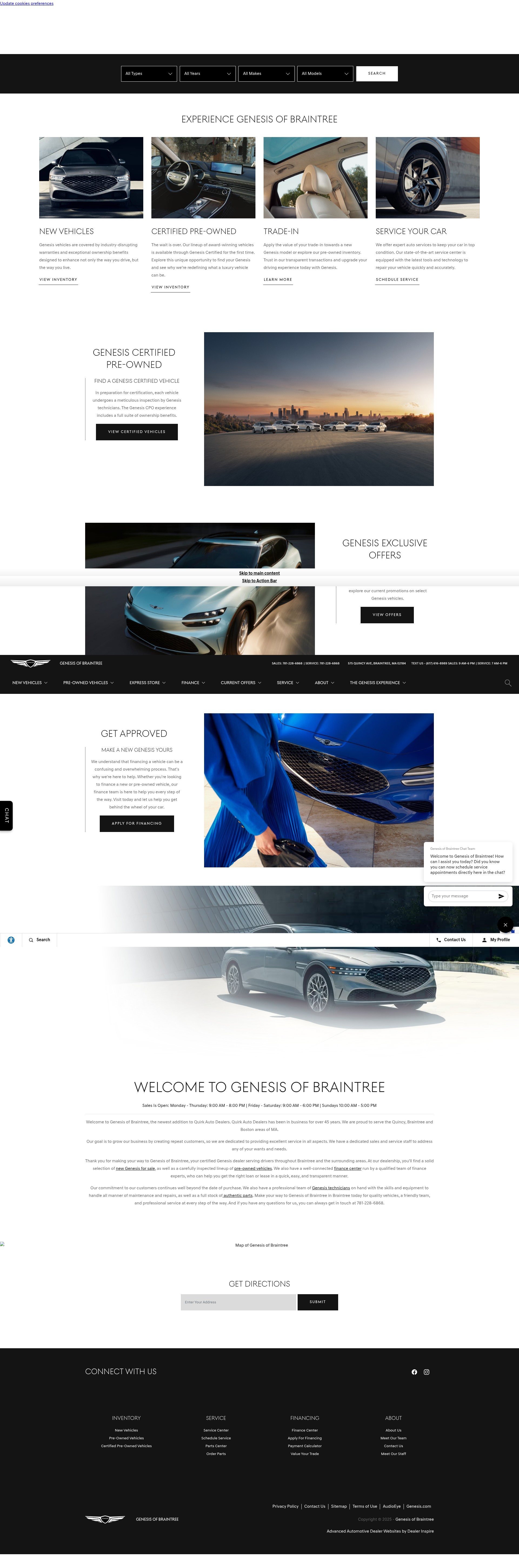 Screenshot of genesisofbraintree.com