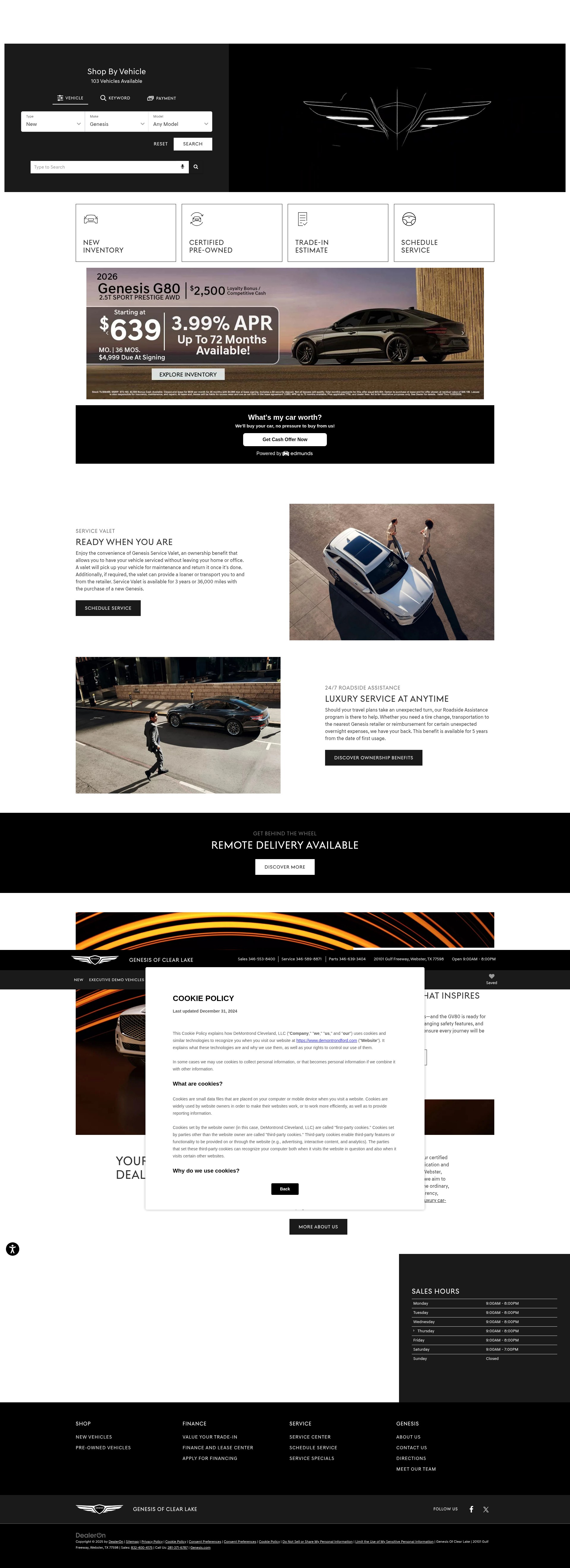 Screenshot of genesisofclearlake.com