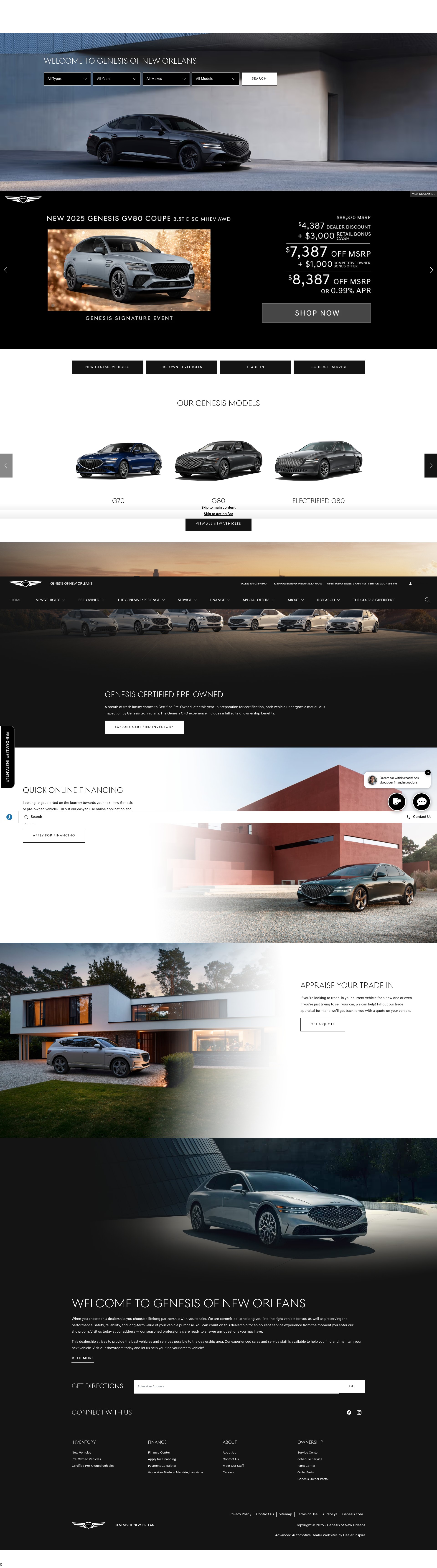 Screenshot of genesisofneworleans.com