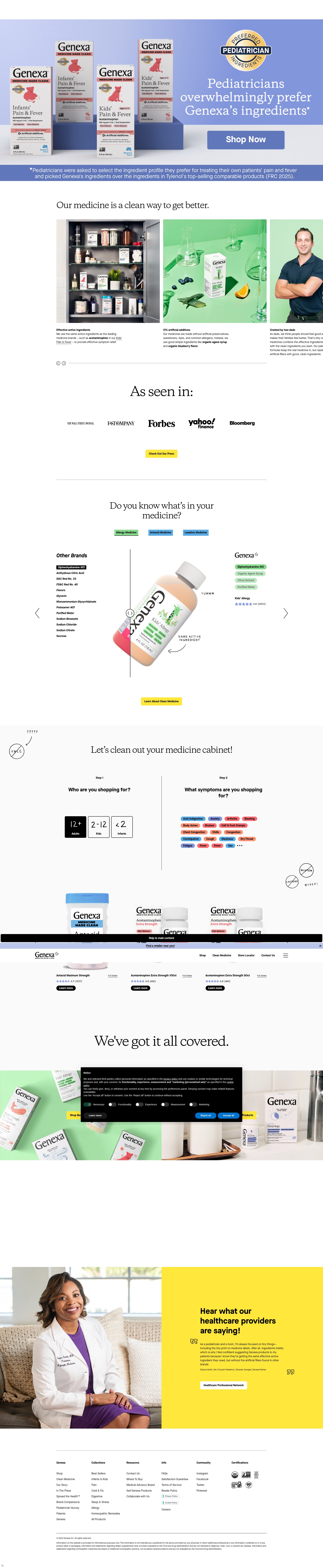 Screenshot of genexa.com