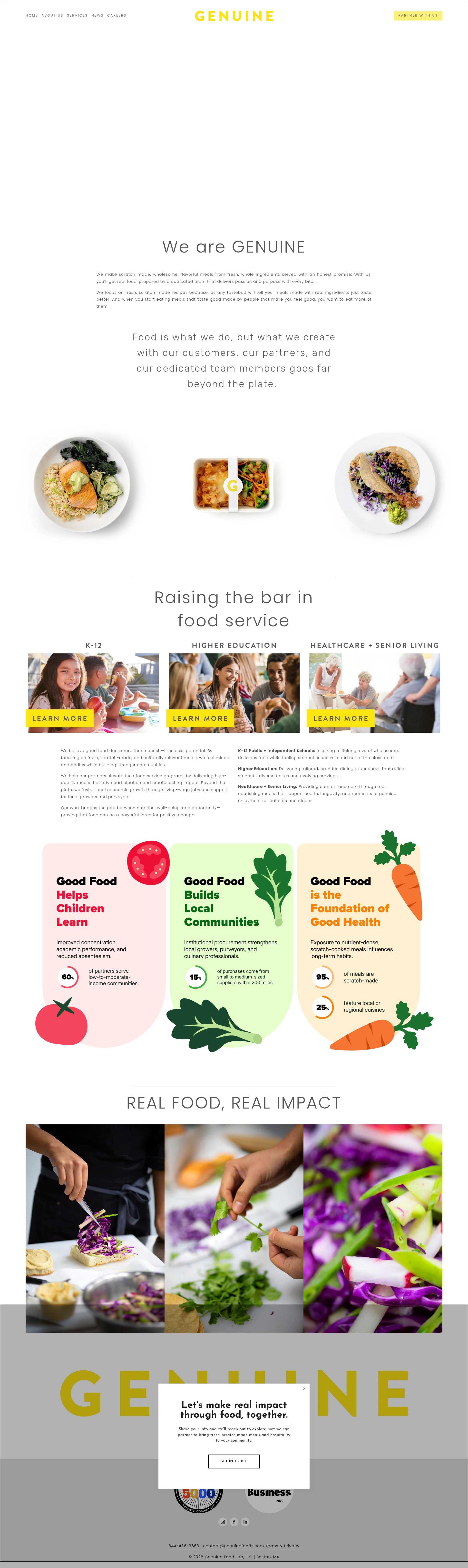 Screenshot of genuinefoods.com
