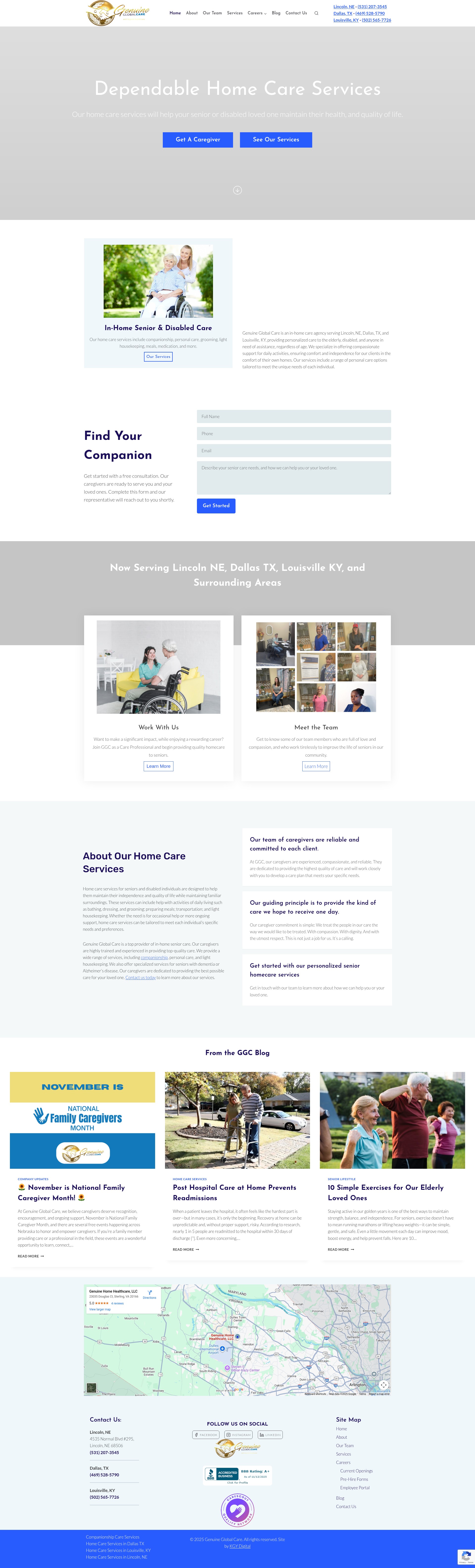 Screenshot of genuineglobalcare.com