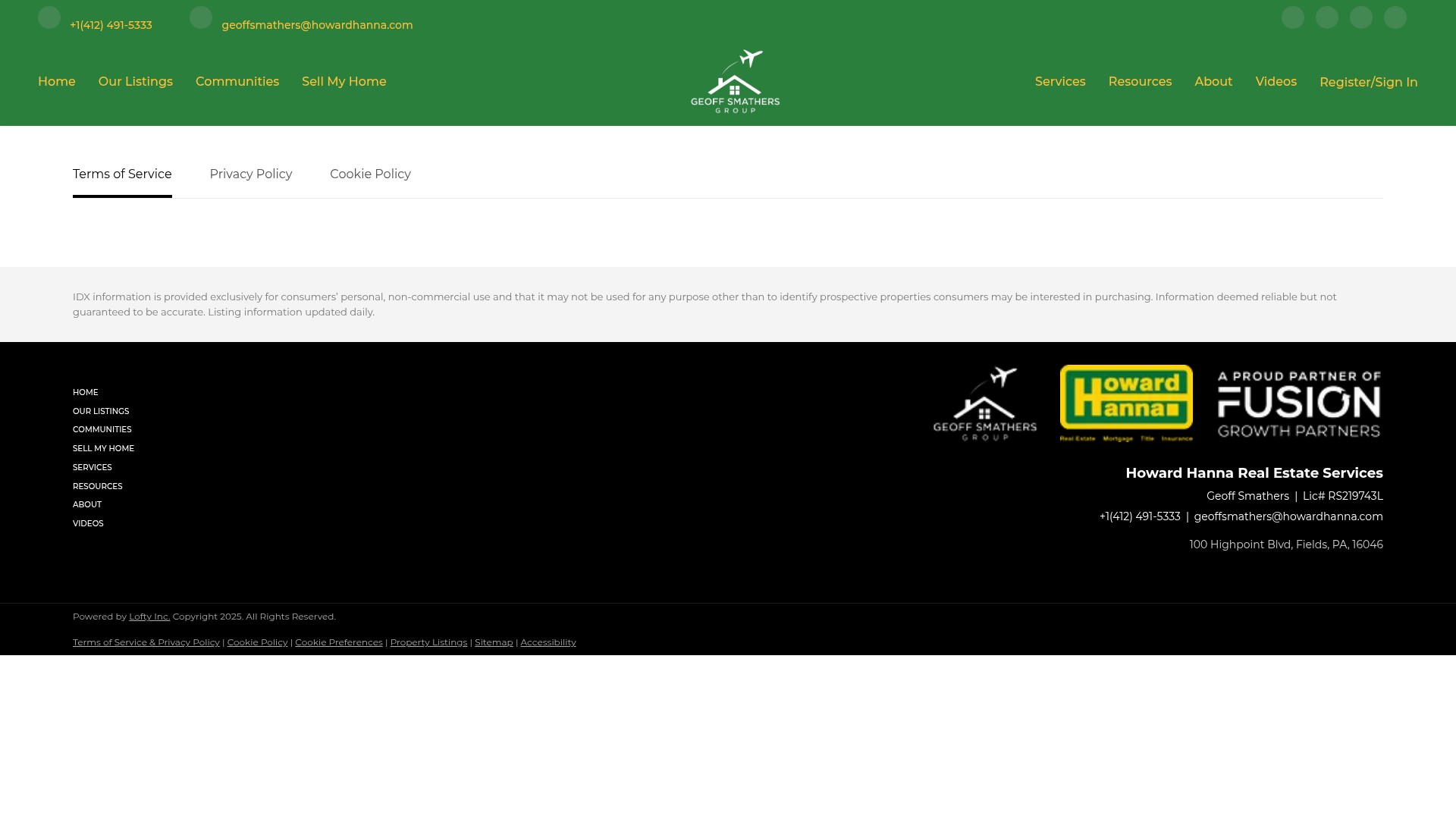 Screenshot of geoffsmathersrealestate.com