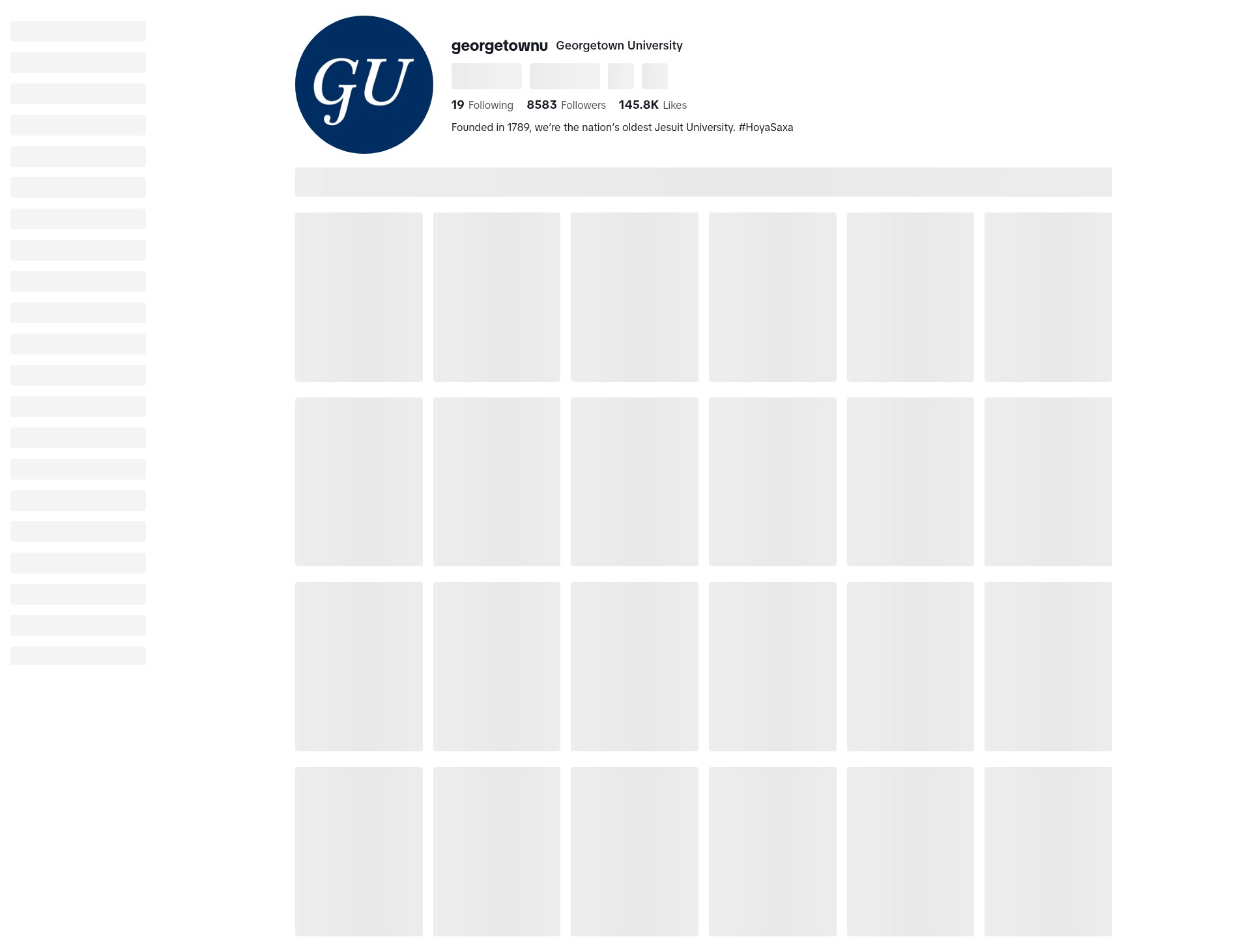 Screenshot of georgetown.edu