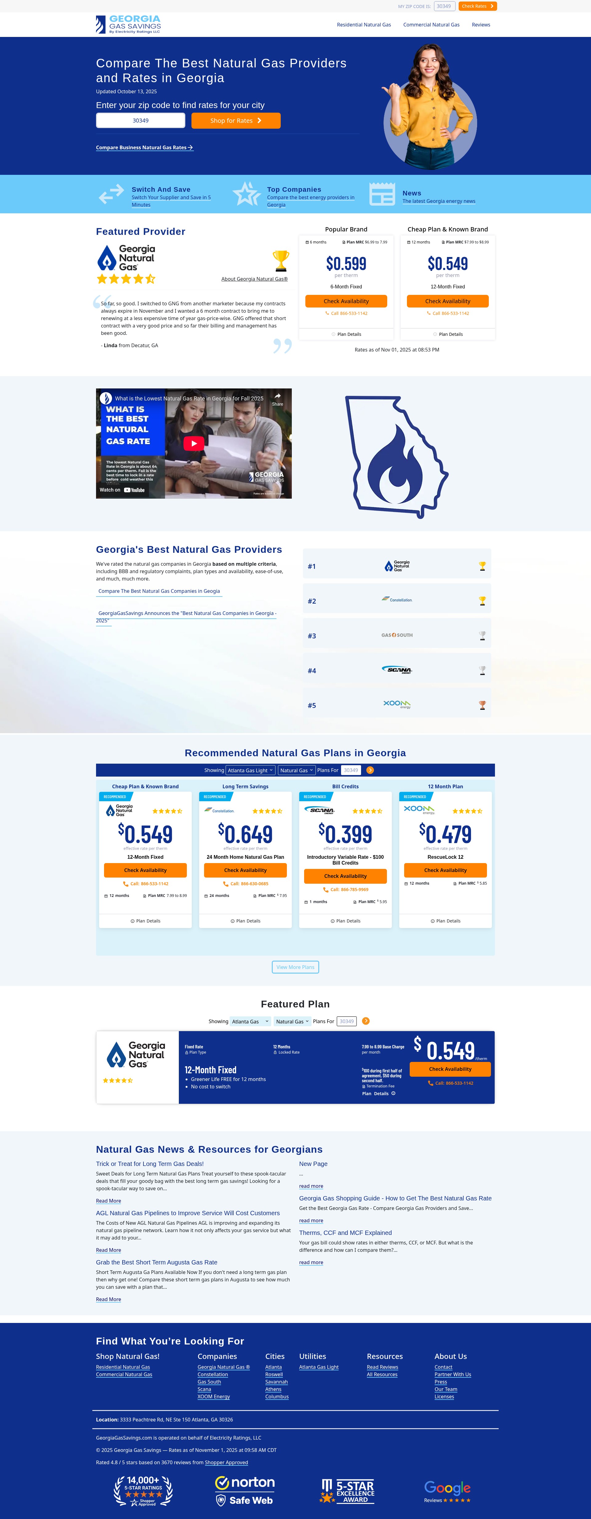 Screenshot of georgiagassavings.com