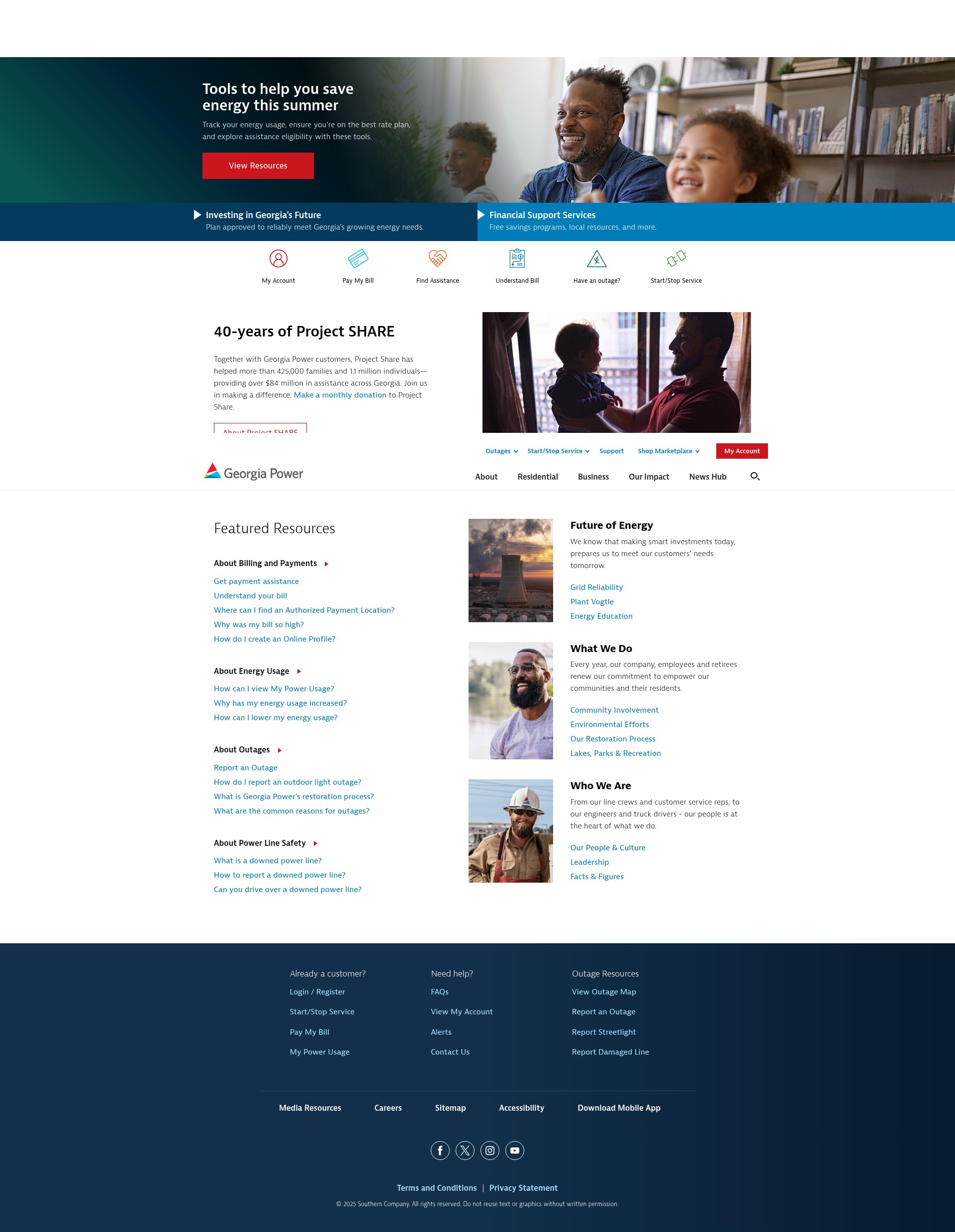Screenshot of georgiapower.com