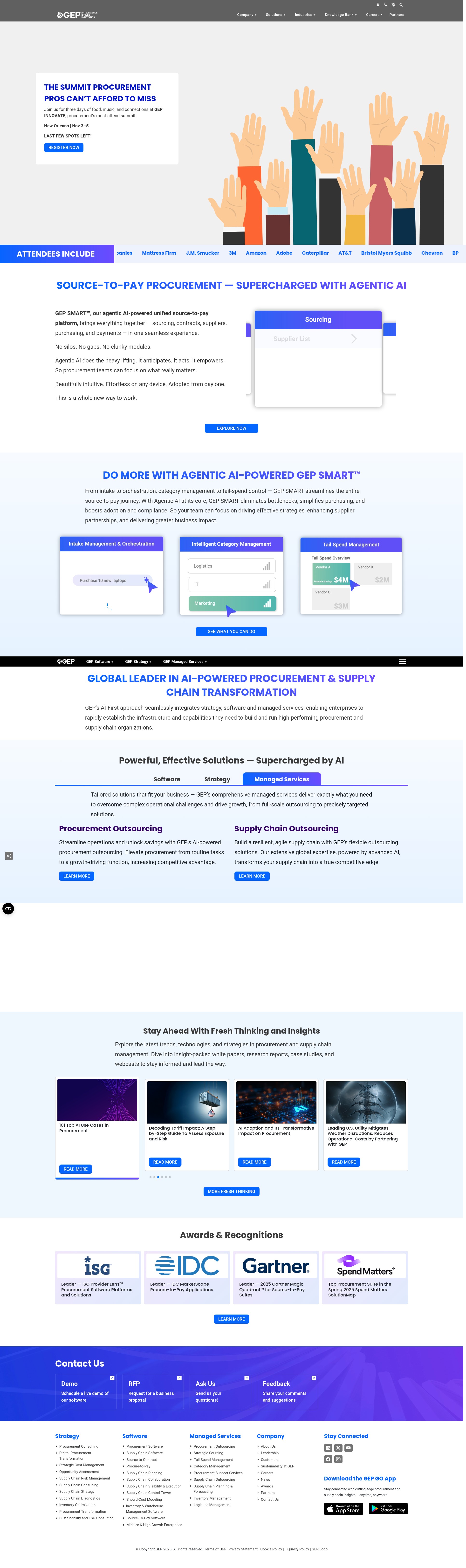 Screenshot of gep.com