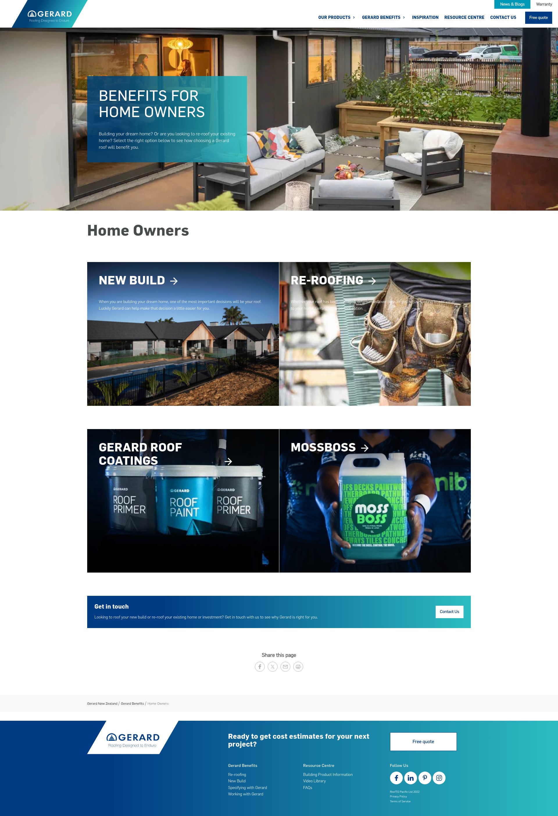 Screenshot of gerardroofs.co.nz