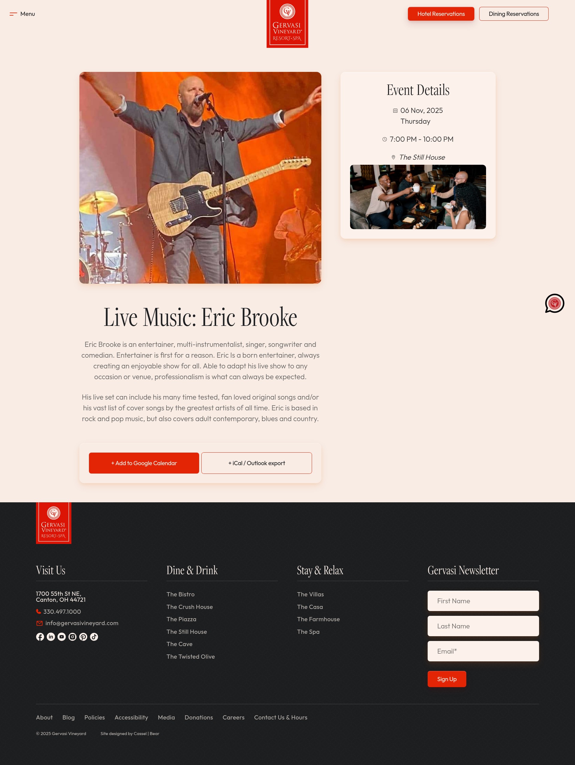 Screenshot of gervasivineyard.com