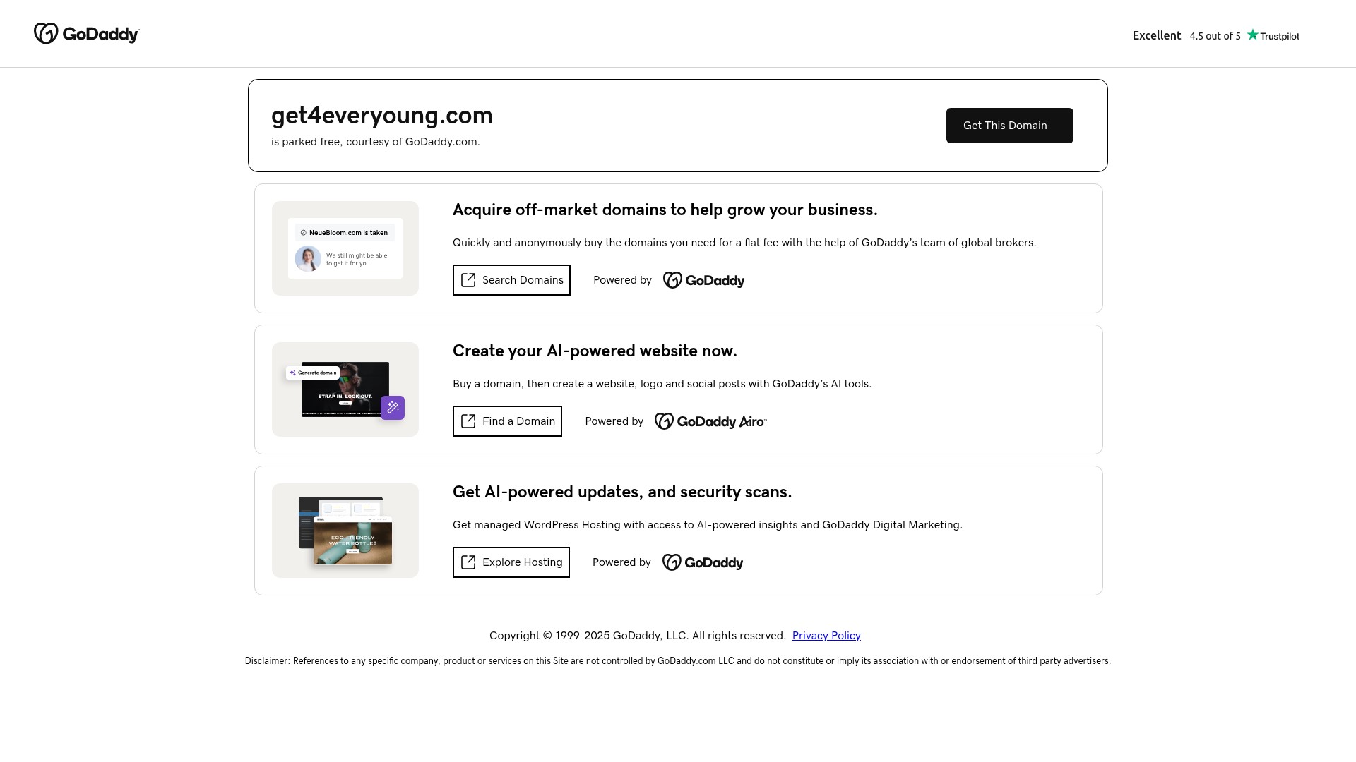 Screenshot of get4everyoung.com
