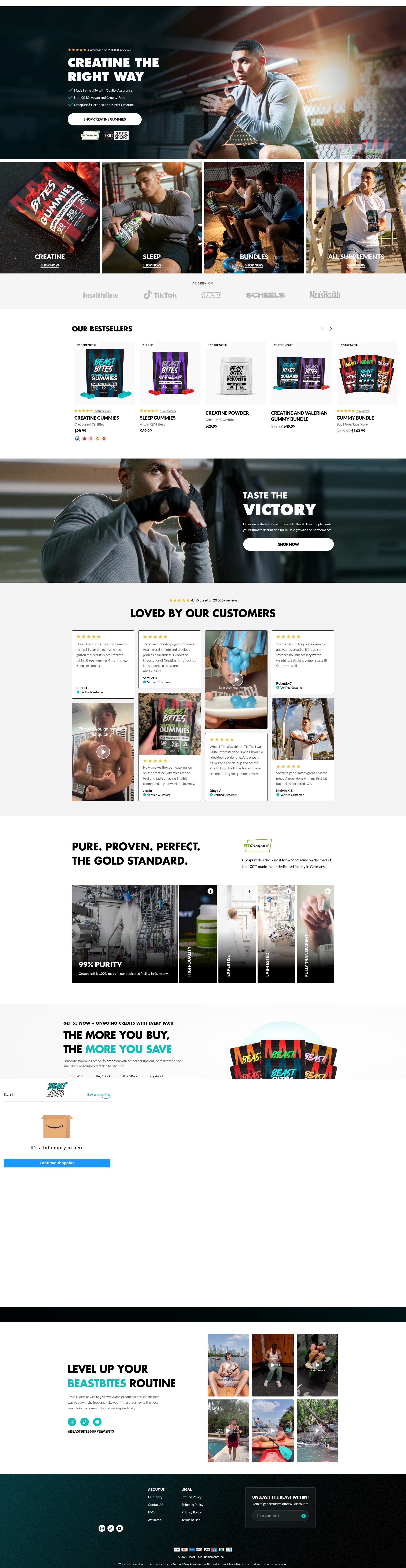 Screenshot of getbeastbites.com