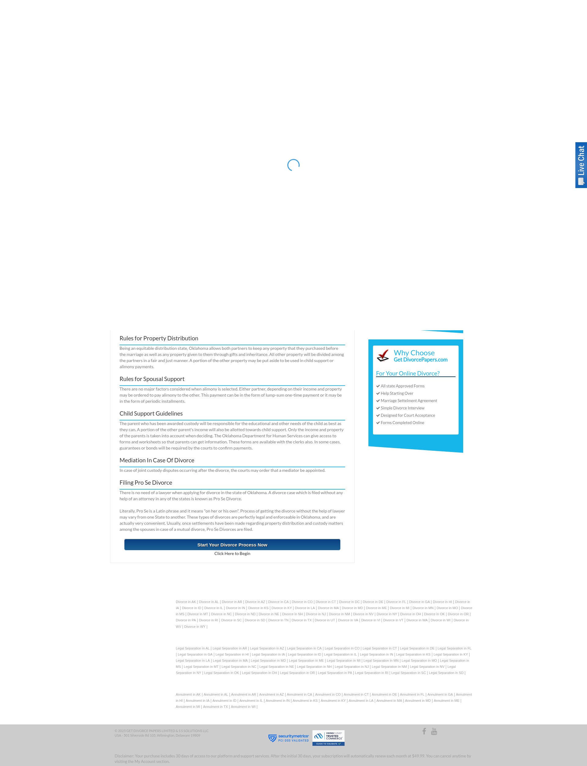 Screenshot of getdivorcepapers.com