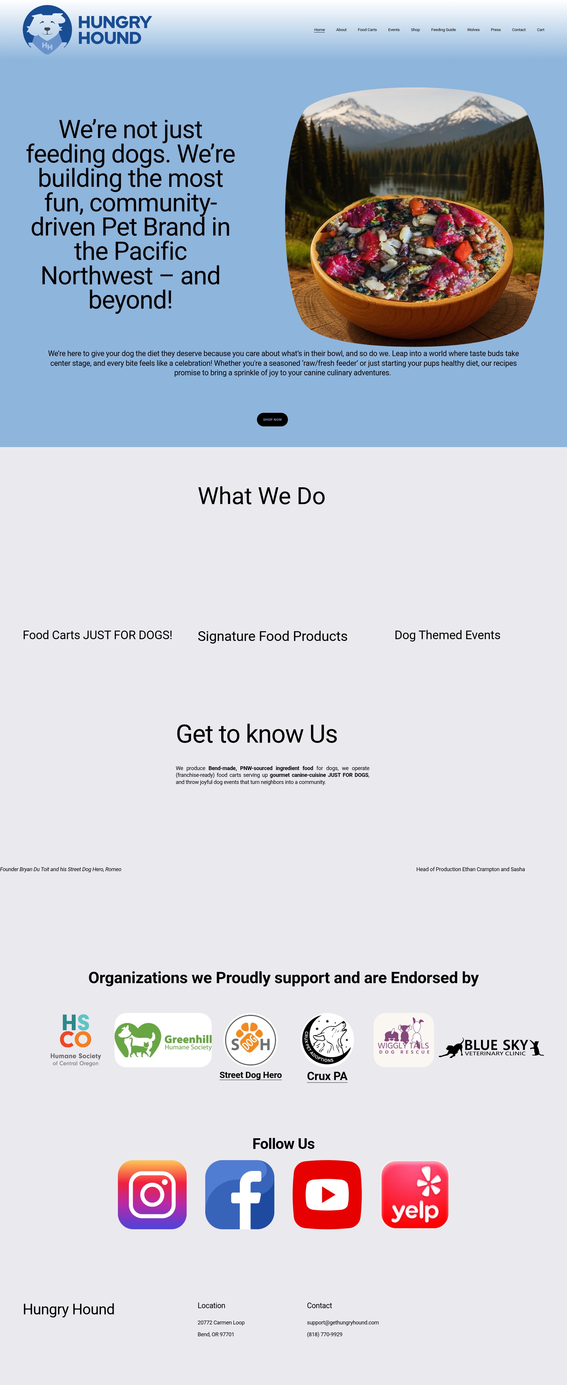 Screenshot of gethungryhound.com