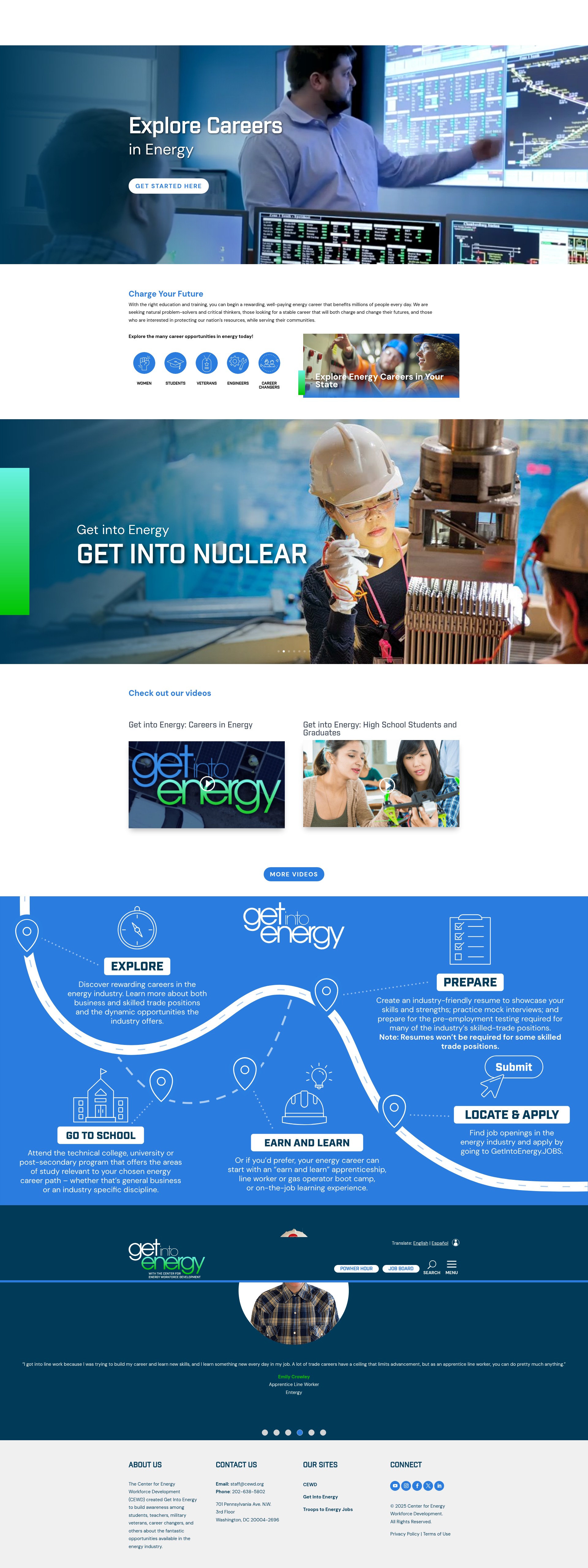 Screenshot of getintoenergy.org