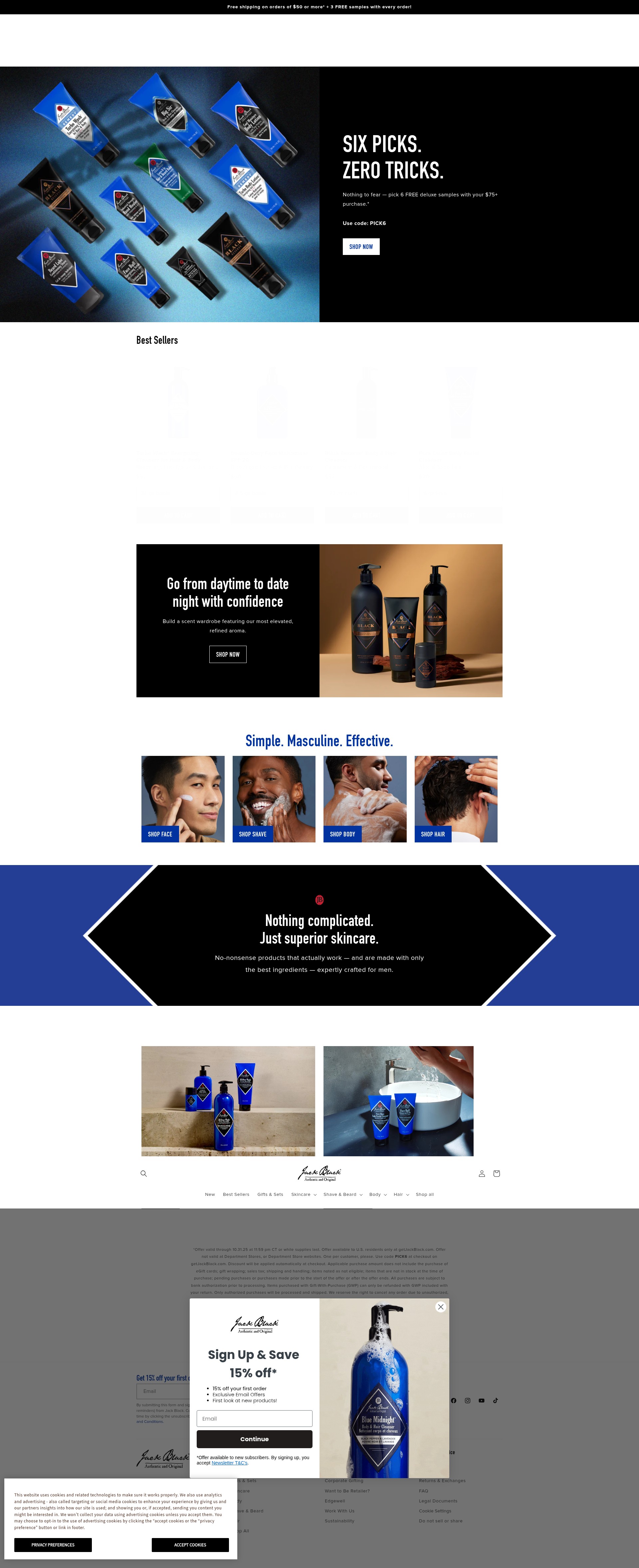 Screenshot of getjackblack.com