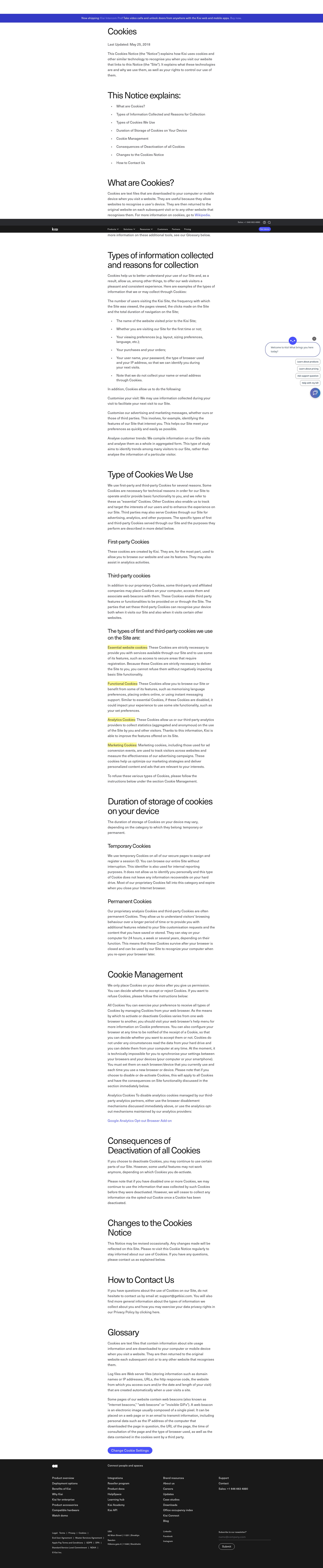 Screenshot of getkisi.com