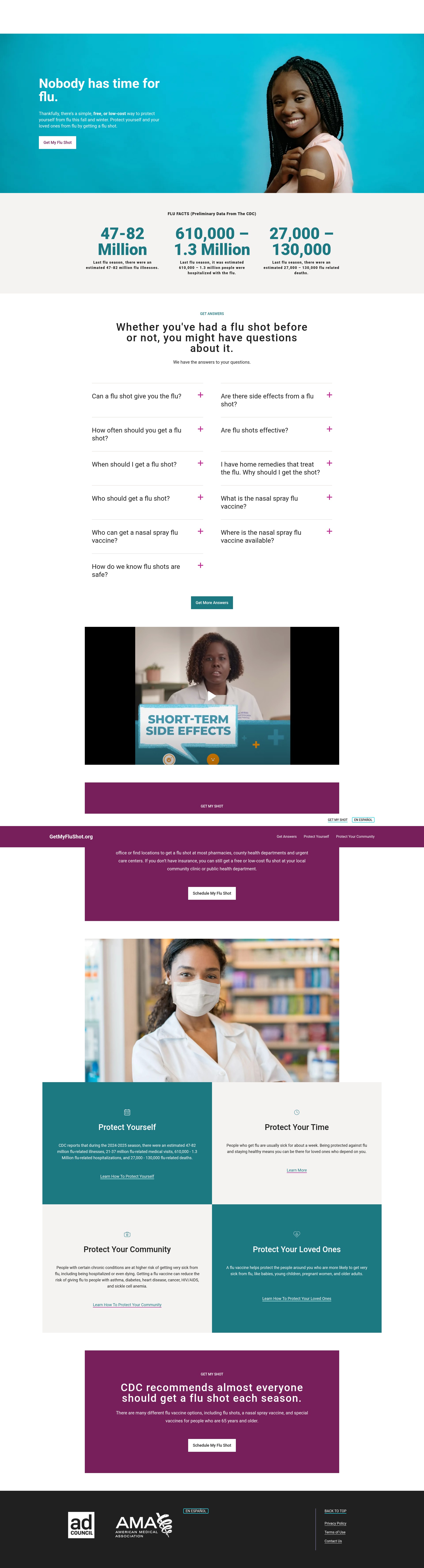 Screenshot of getmyflushot.org