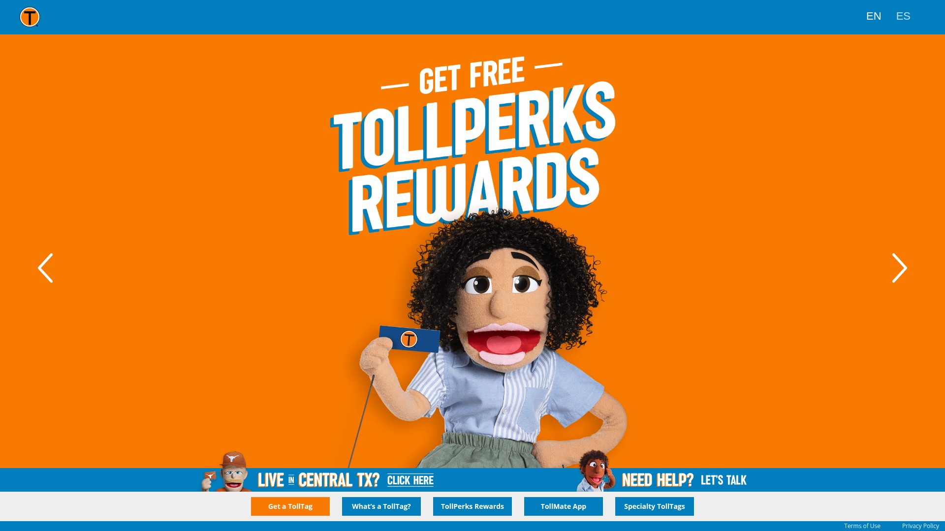 Screenshot of getmytolltag.com