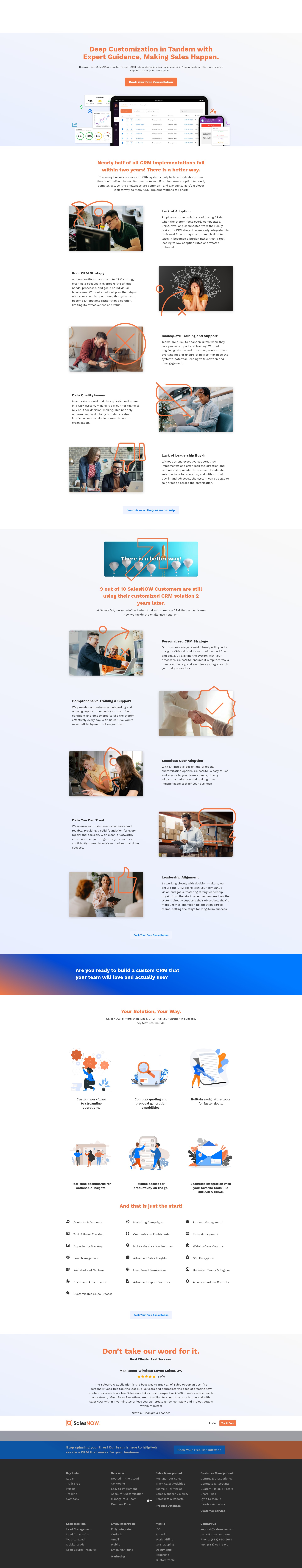 Screenshot of getstarted.salesnow.com