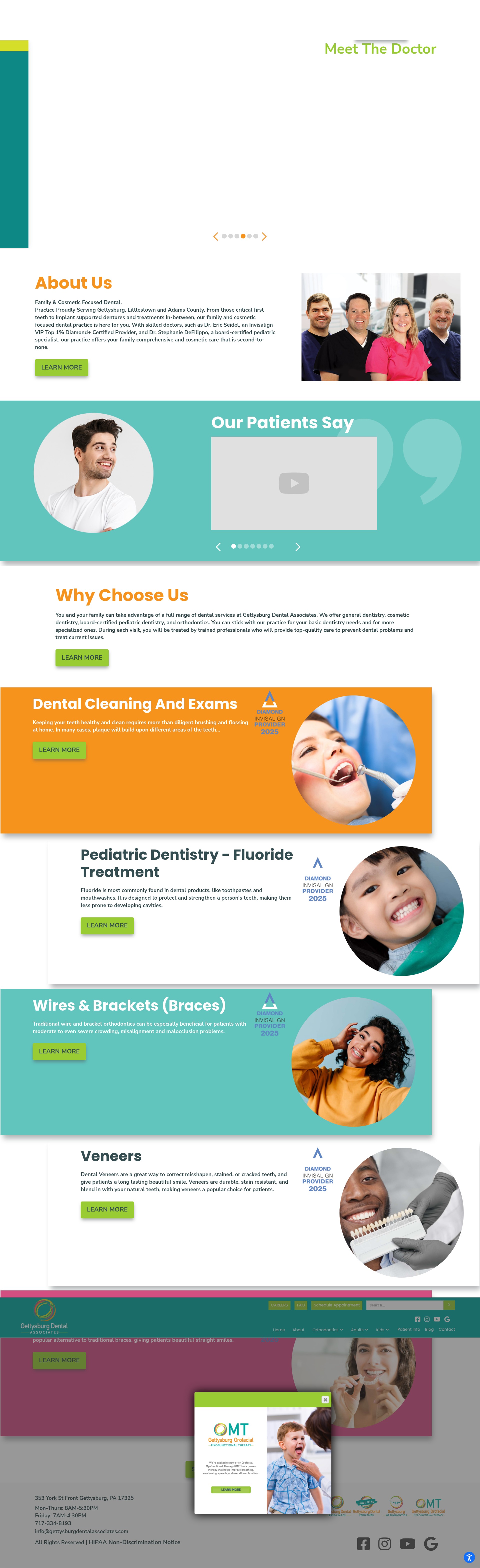 Screenshot of gettysburgdentalassociates.com