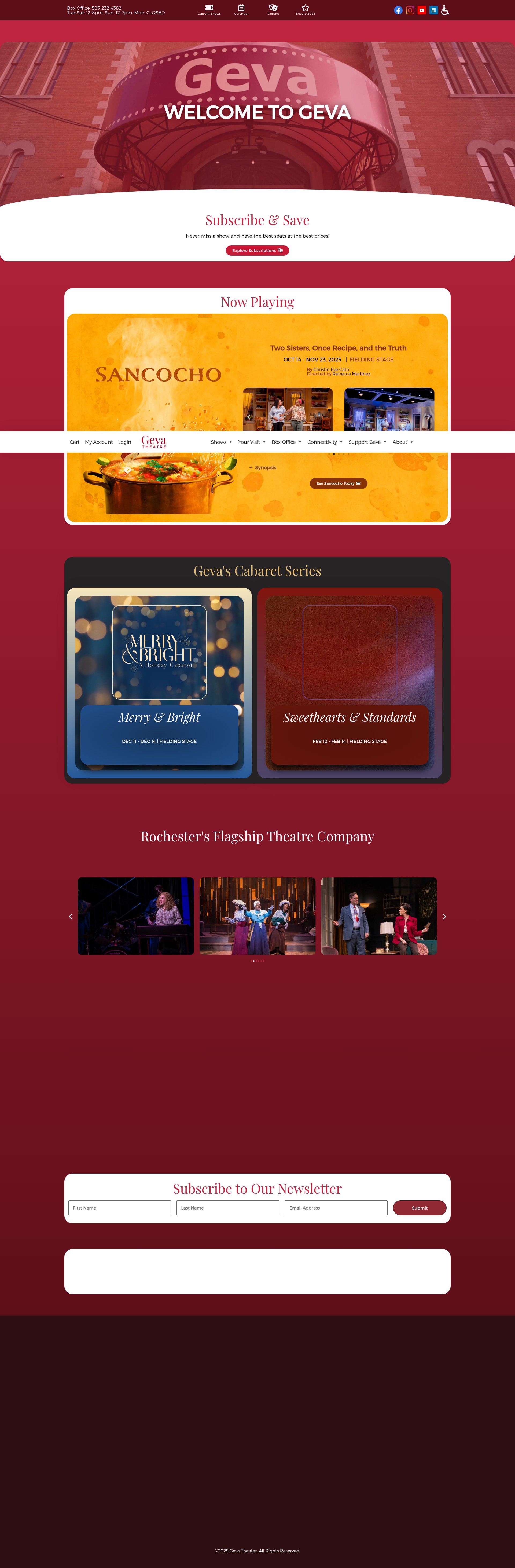 Screenshot of gevatheatre.org