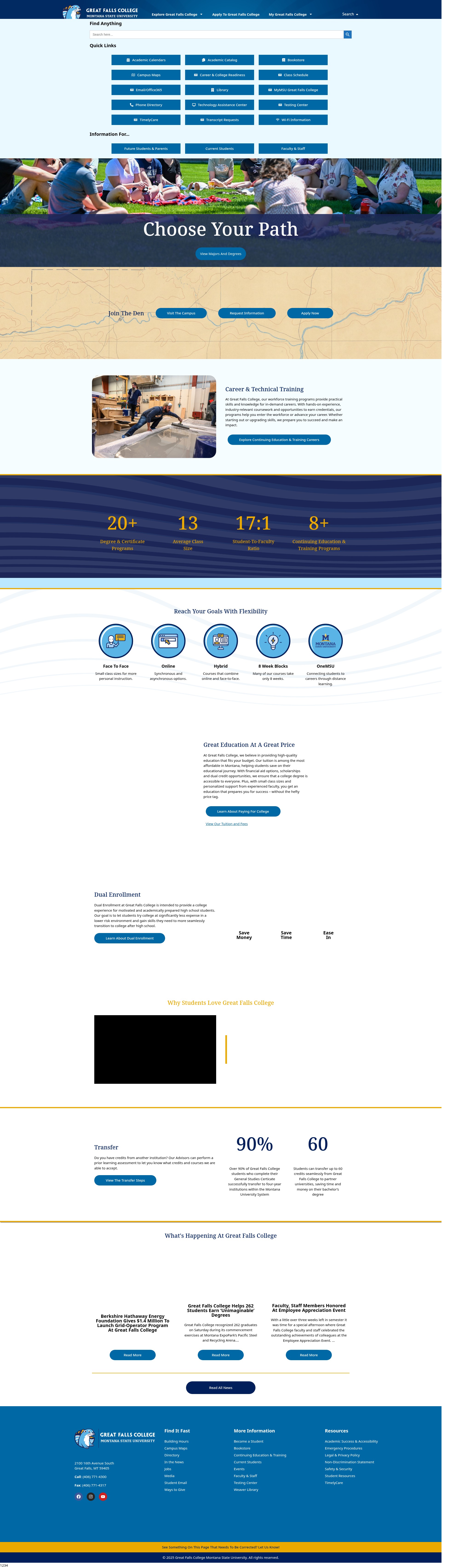 Screenshot of gfcmsu.edu