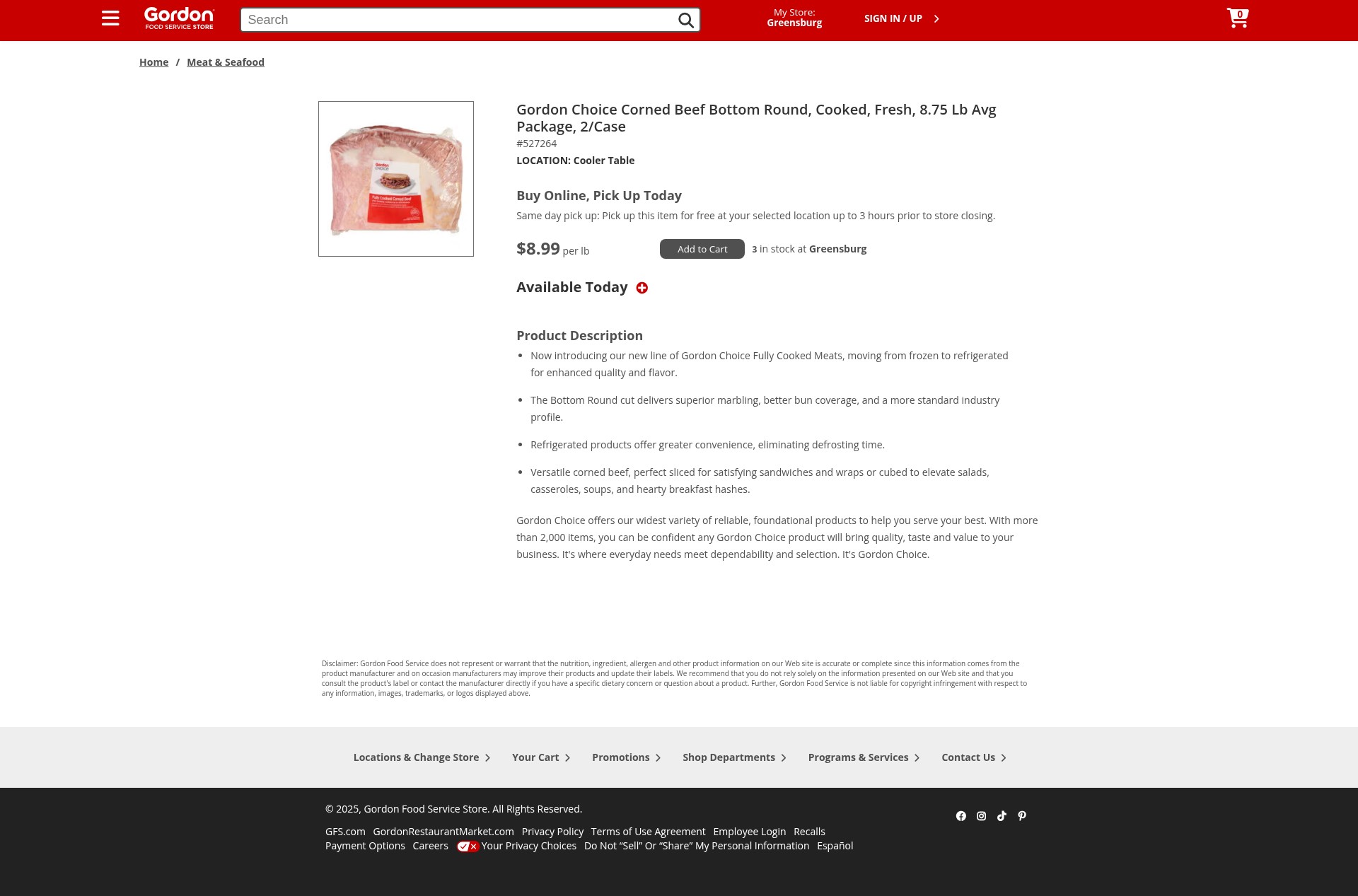 Screenshot of gfsstore.com