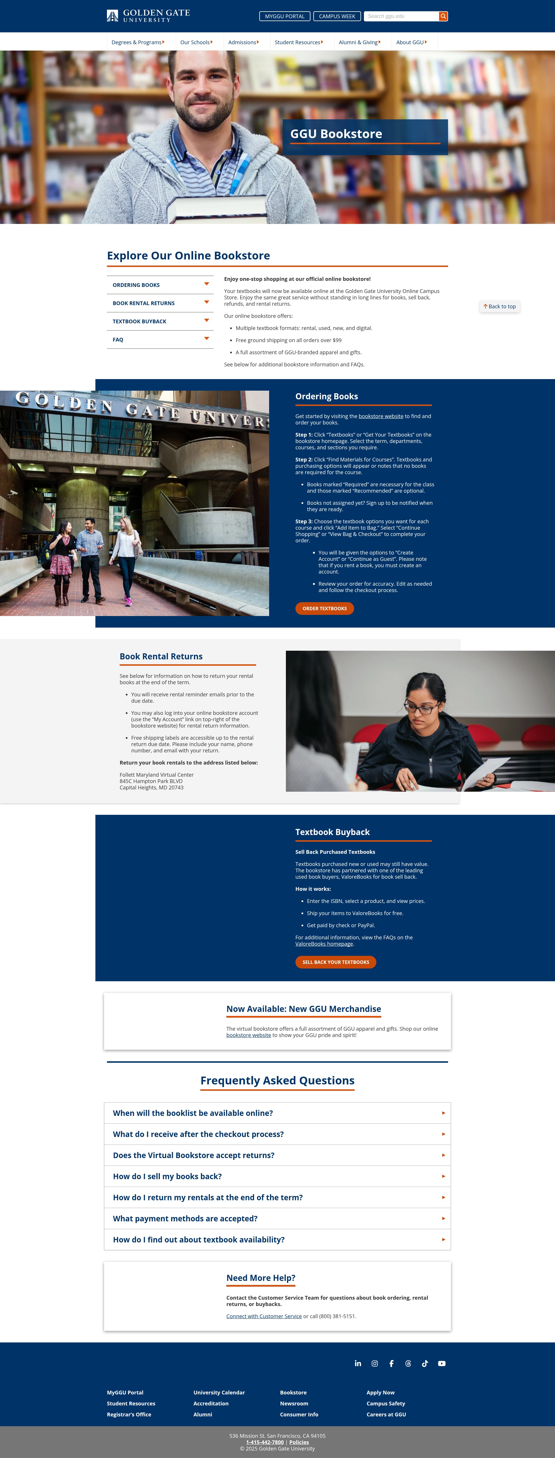 Screenshot of ggu.edu
