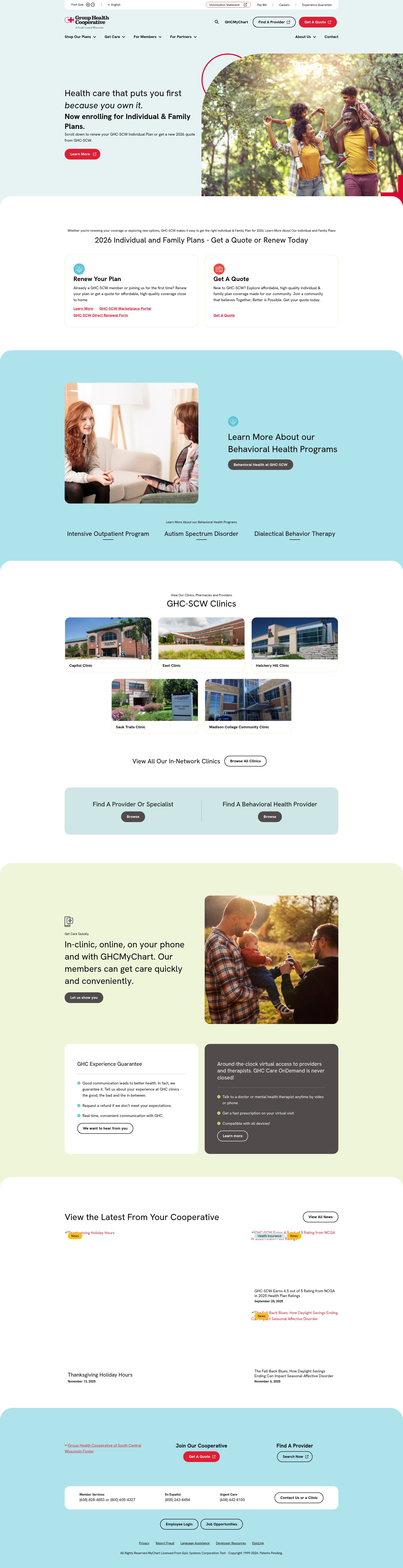Screenshot of ghcscw.com