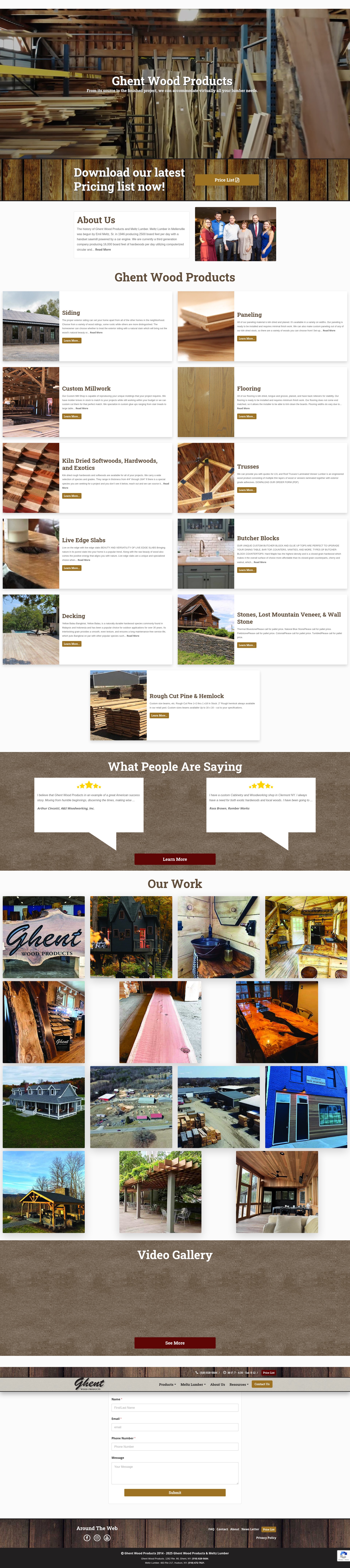 Screenshot of ghentwoodproducts.com