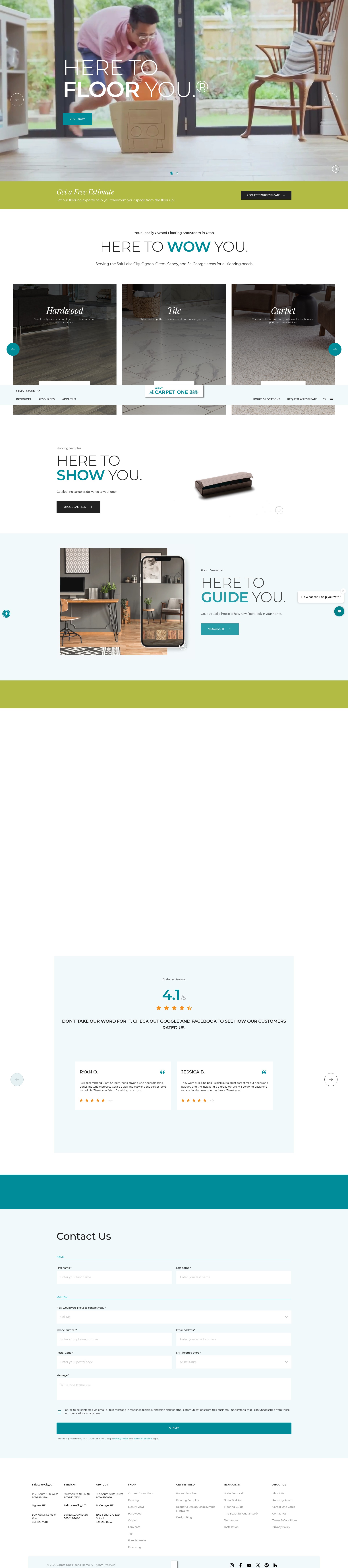 Screenshot of giantcarpetoneutah.com
