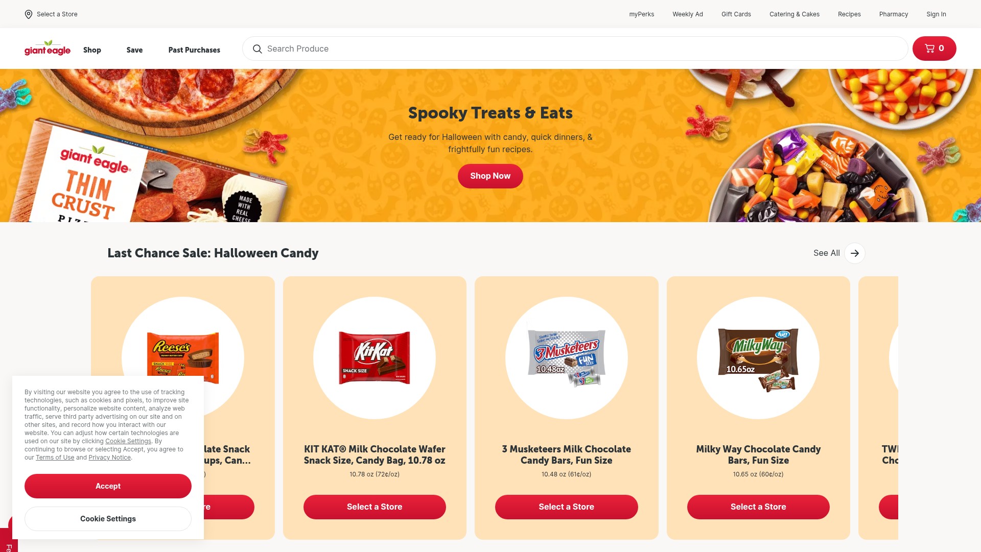 Screenshot of gianteagle.com