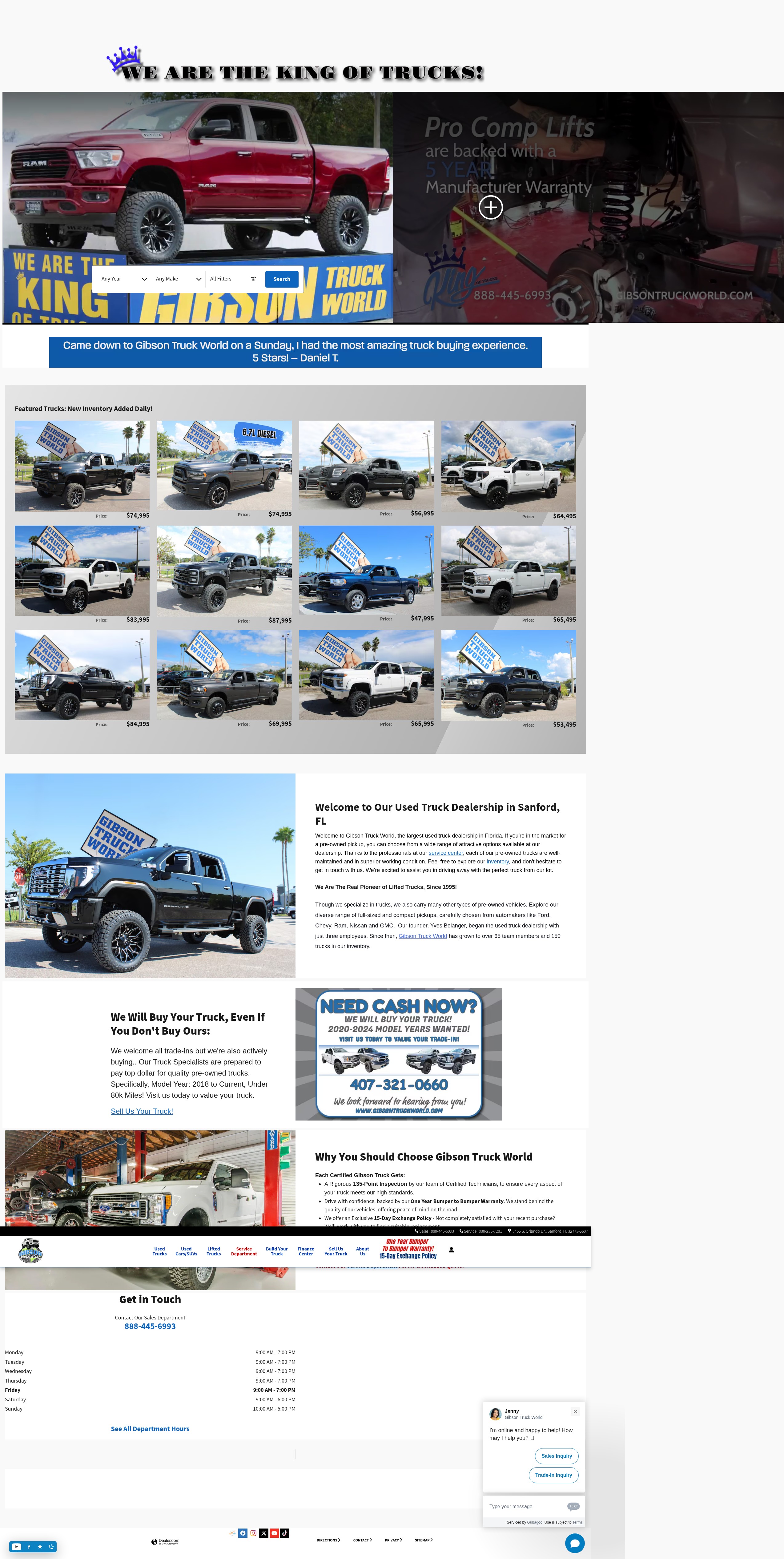 Screenshot of gibsontruckworld.com