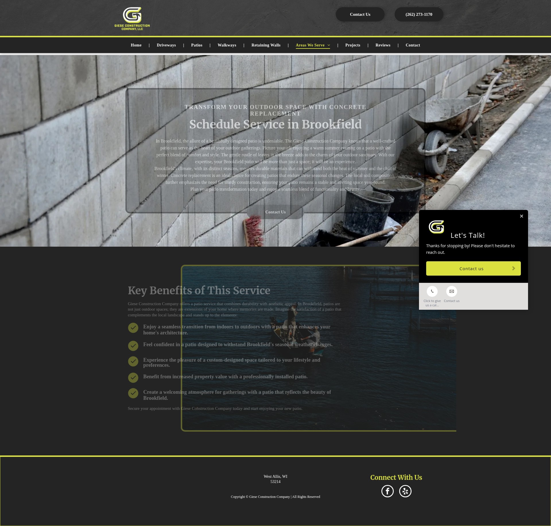 Screenshot of gieseconstructioncompany.com