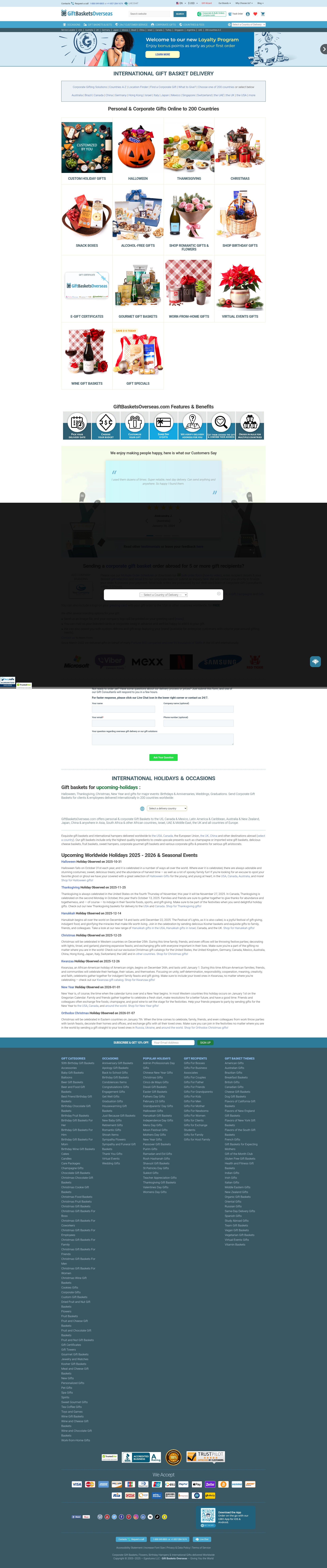 Screenshot of giftbasketsoverseas.com