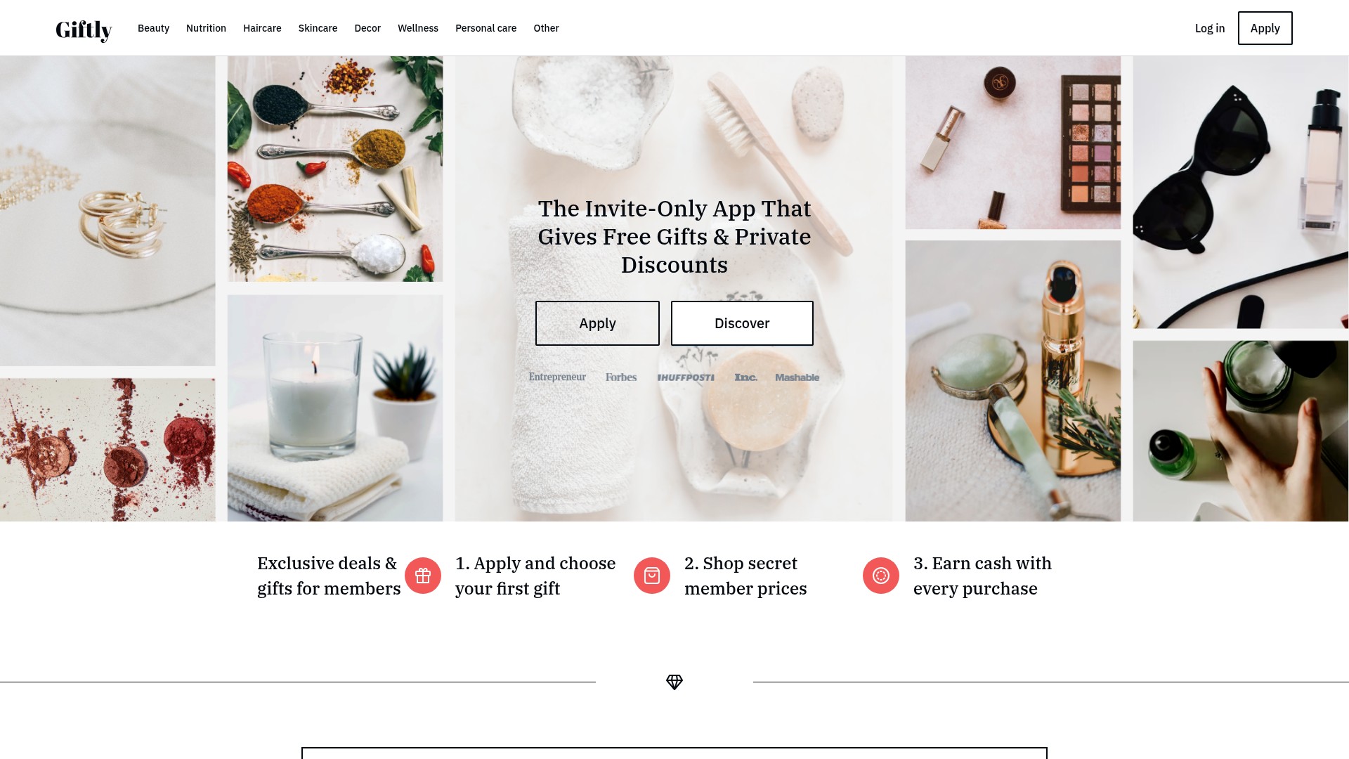 Screenshot of giftly.klickly.com