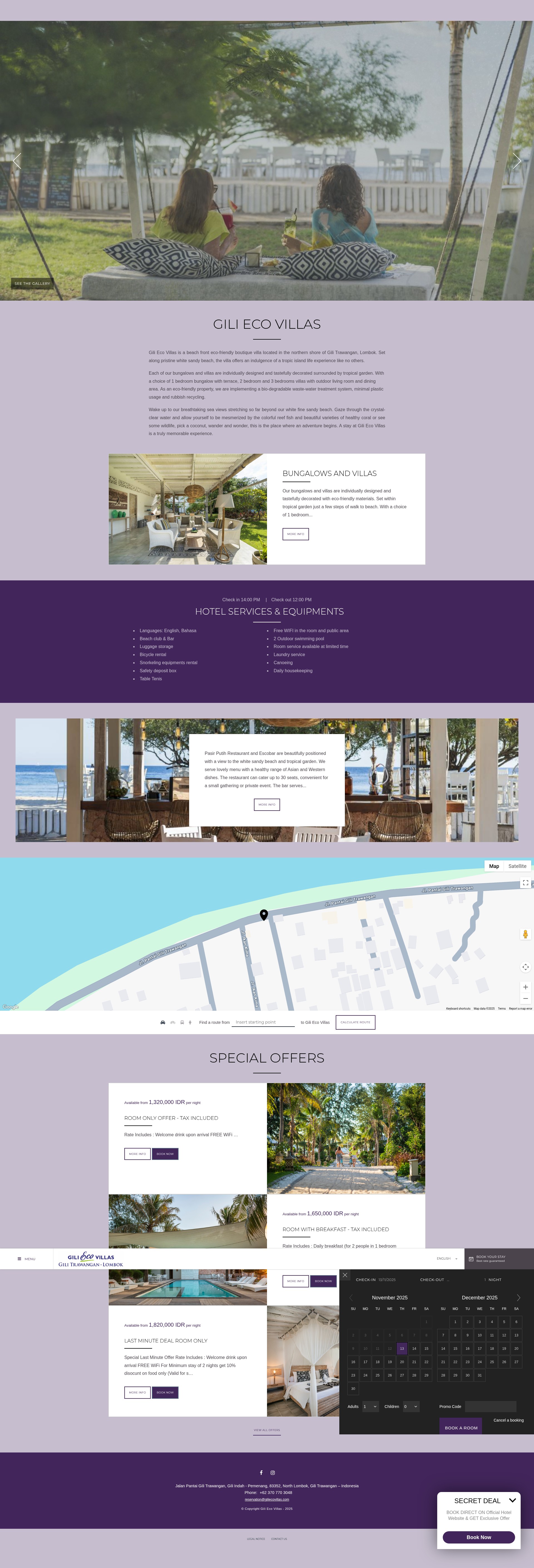 Screenshot of giliecovillas.com