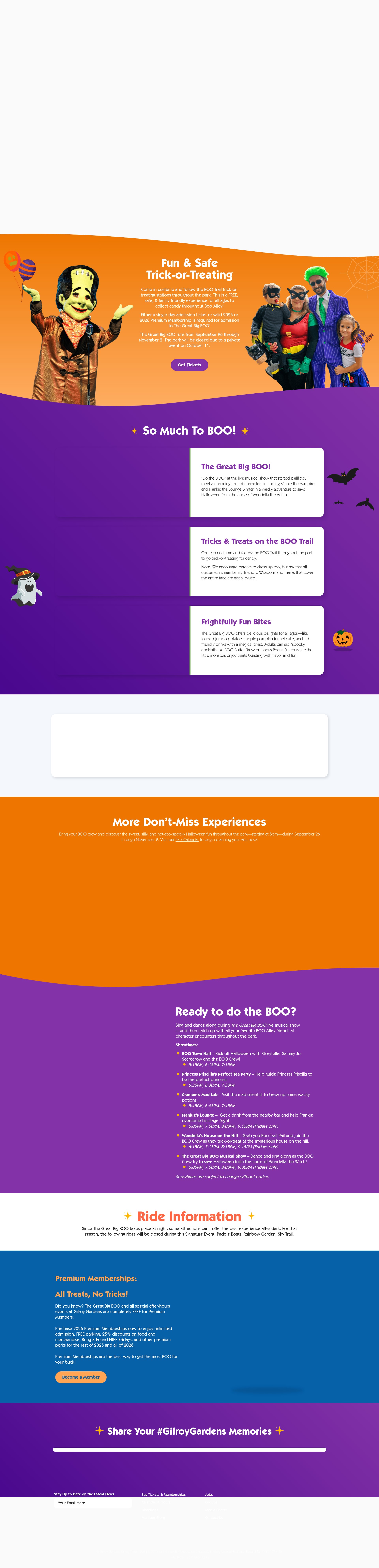 Screenshot of gilroygardens.org