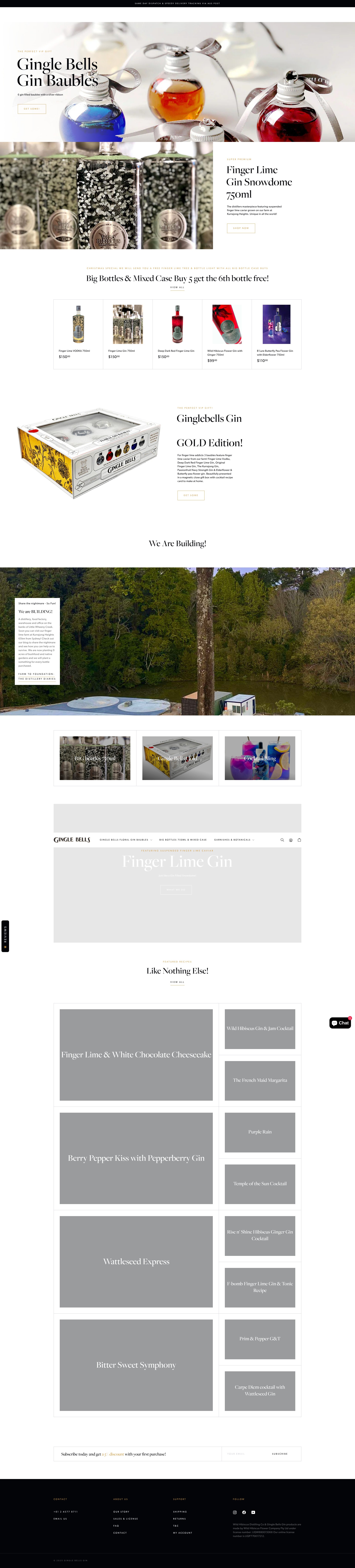 Screenshot of ginglebellsgin.com