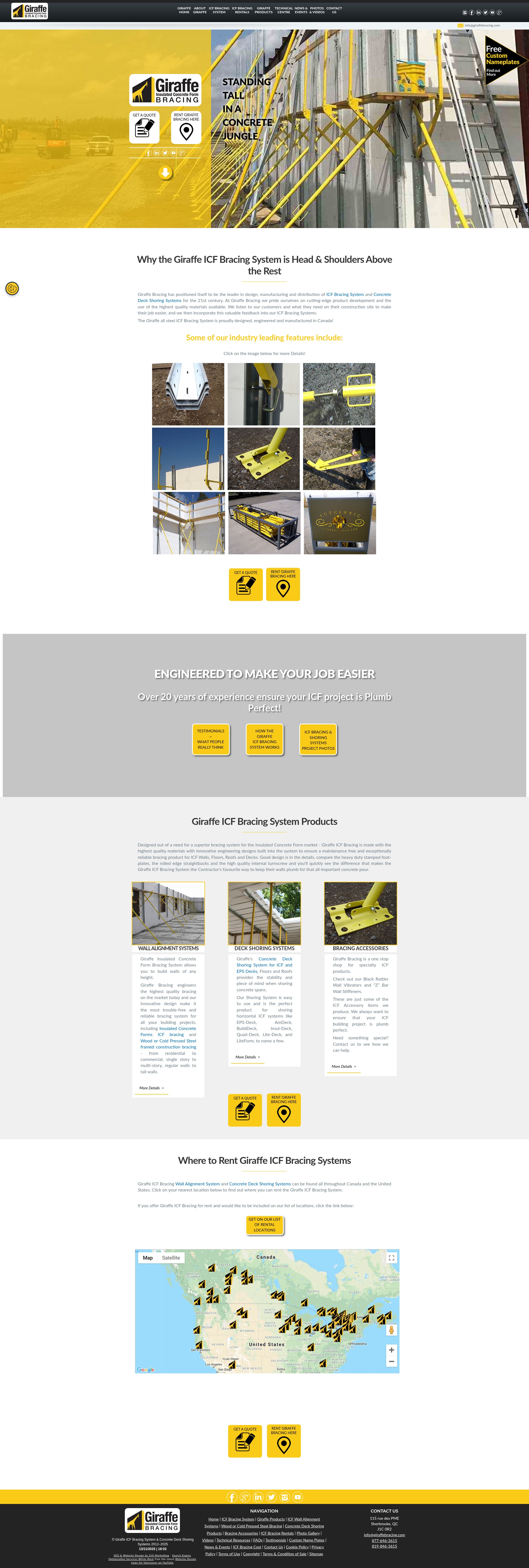 Screenshot of giraffebracing.com