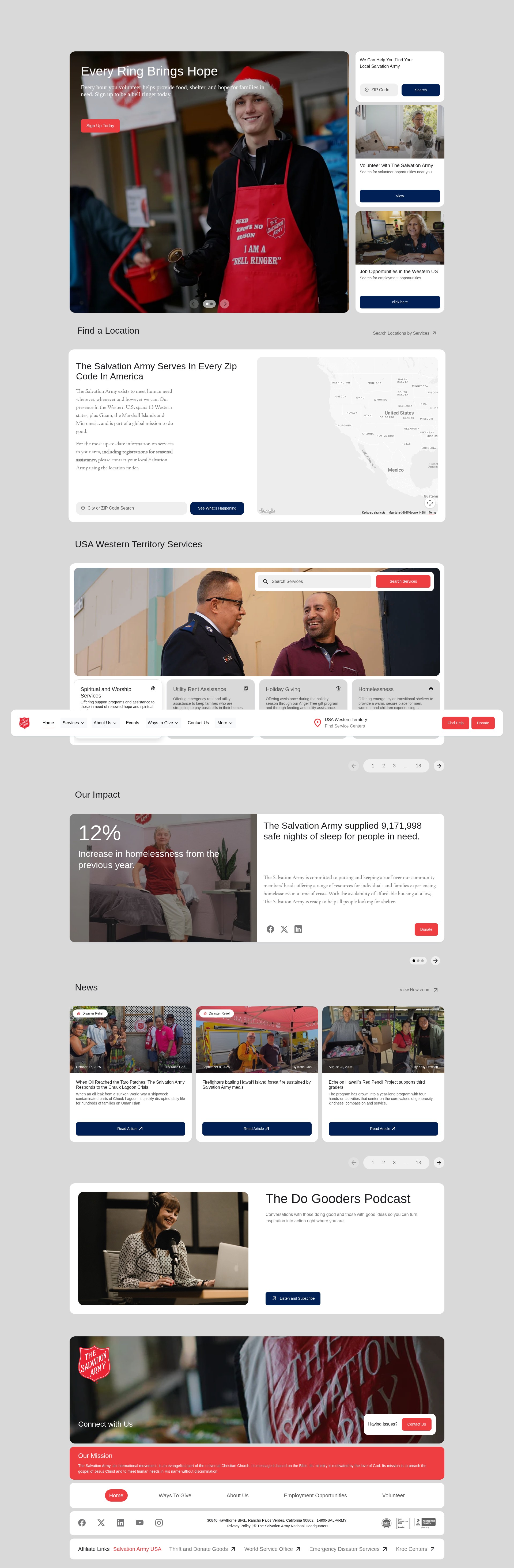 Screenshot of give-usw.salvationarmy.org