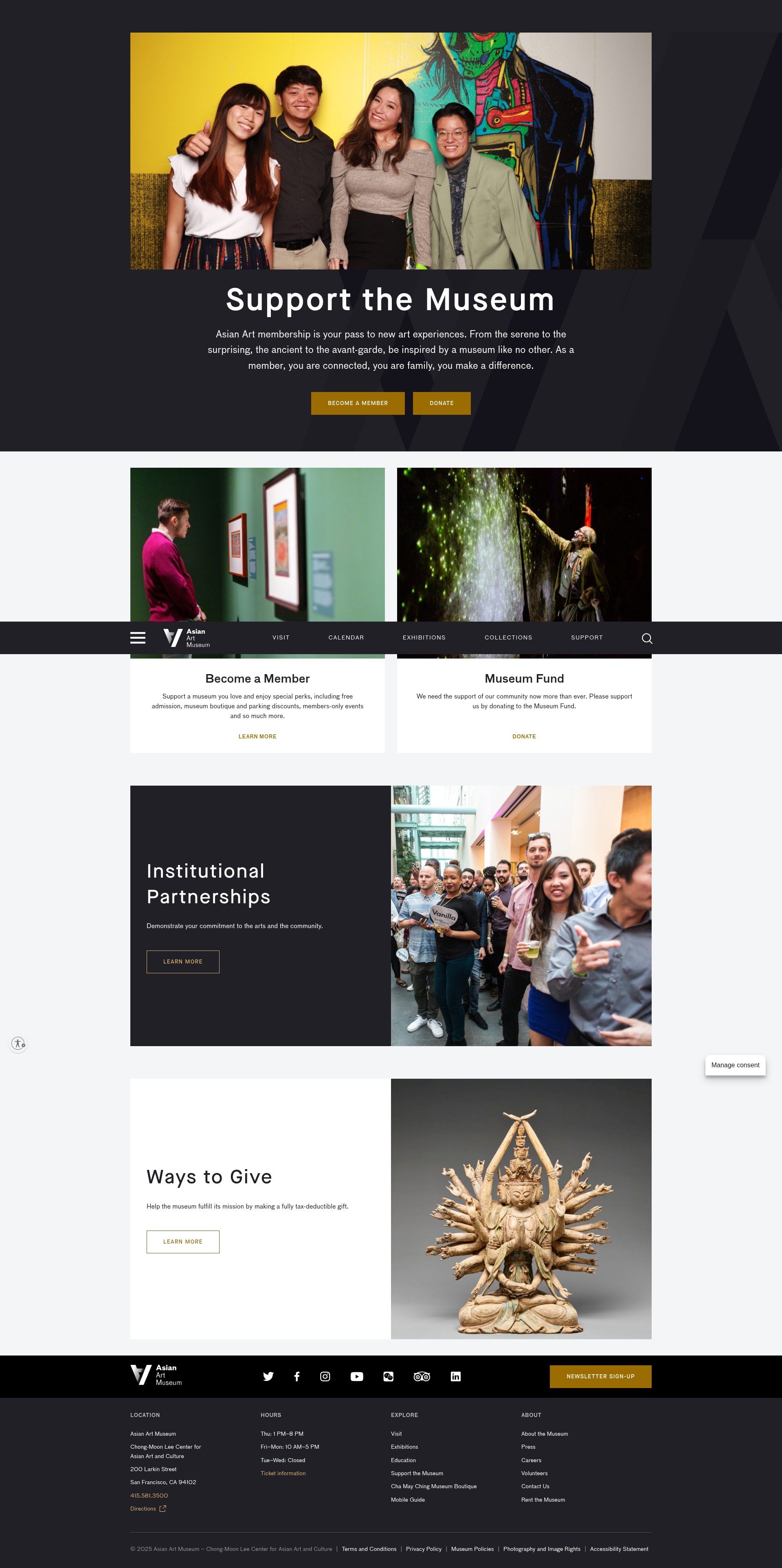 Screenshot of give.asianart.org