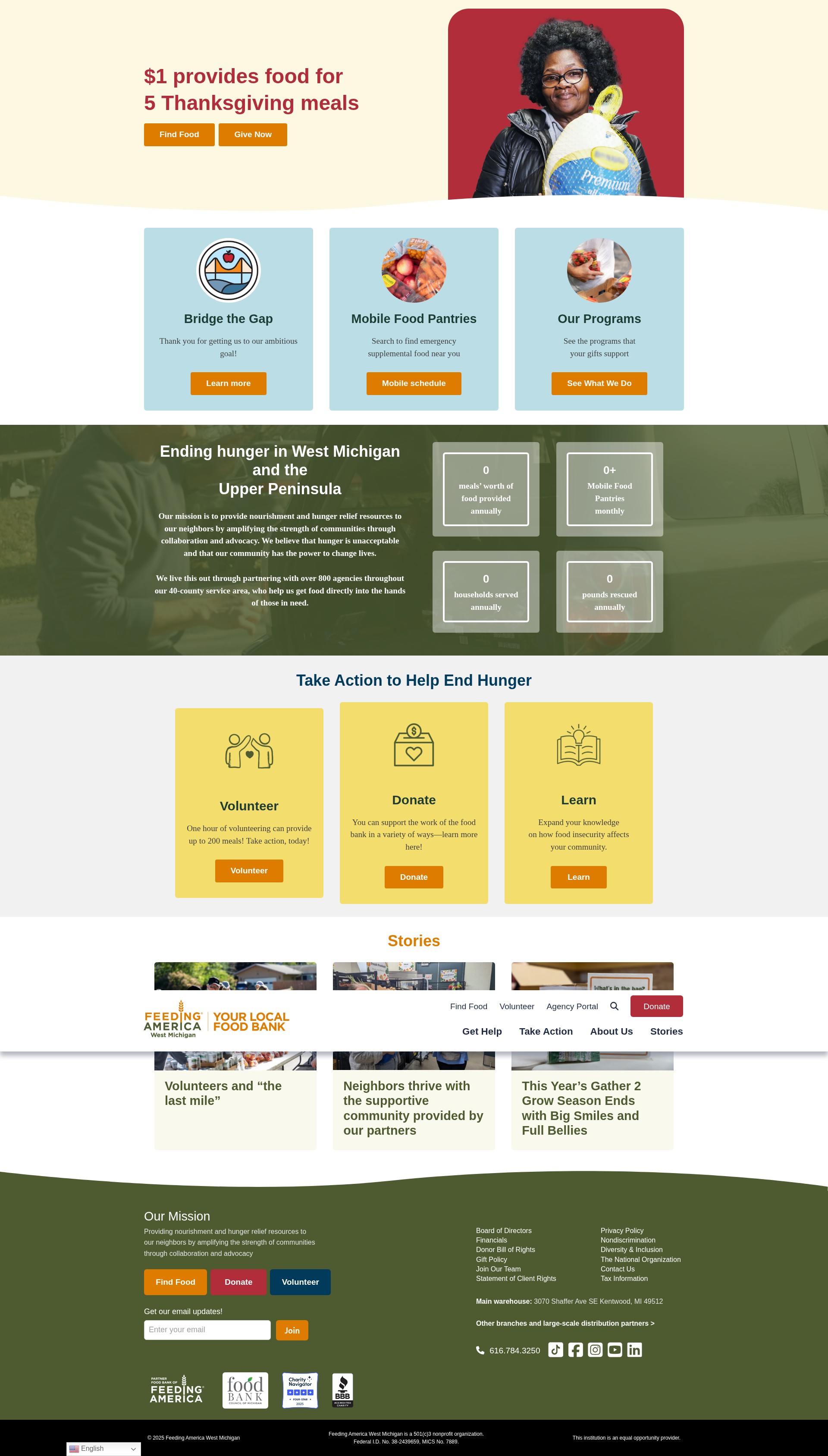 Screenshot of give.feedwm.org
